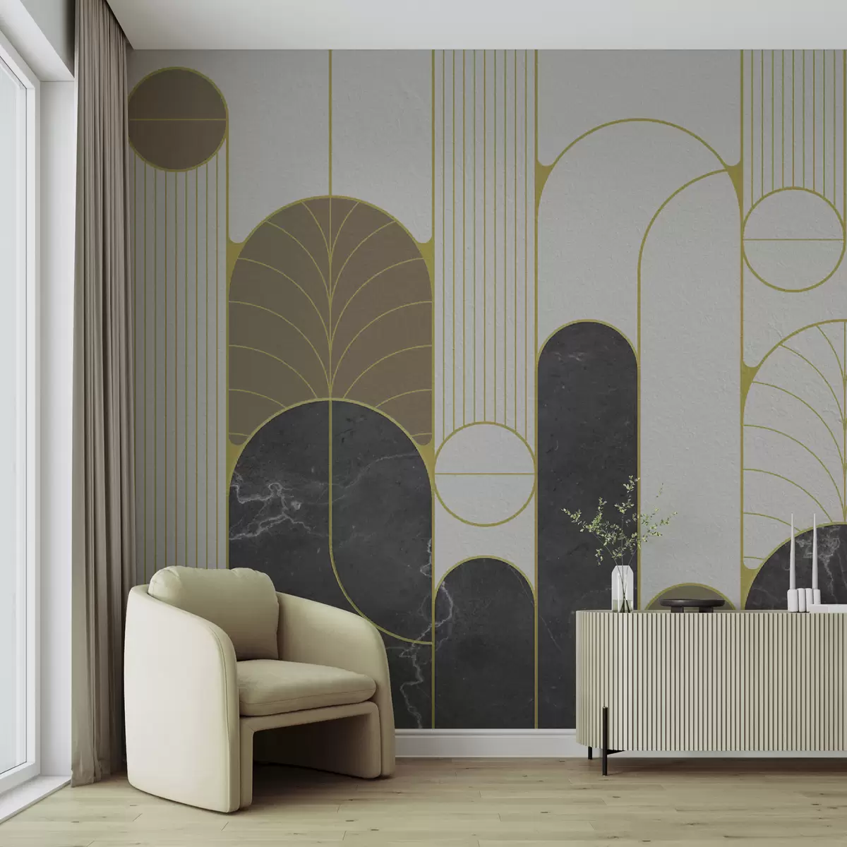 fotószőnyeg Art Deco stílusú boltívek u73101