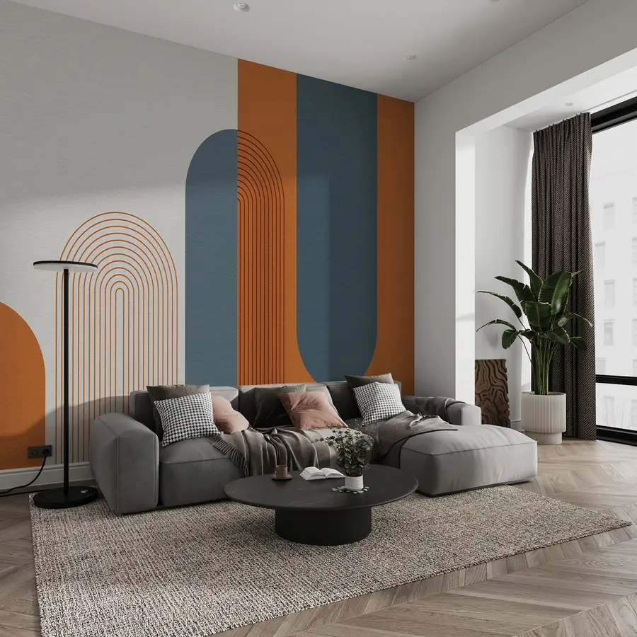 fotószőnyeg Retro ívek - minta u93598