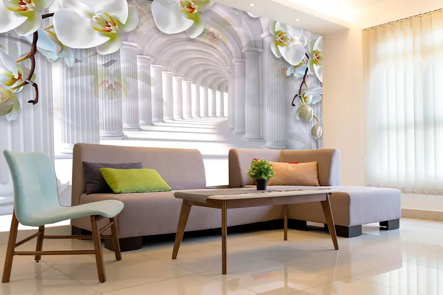 fotószőnyeg Orchideák az alagútban u93683