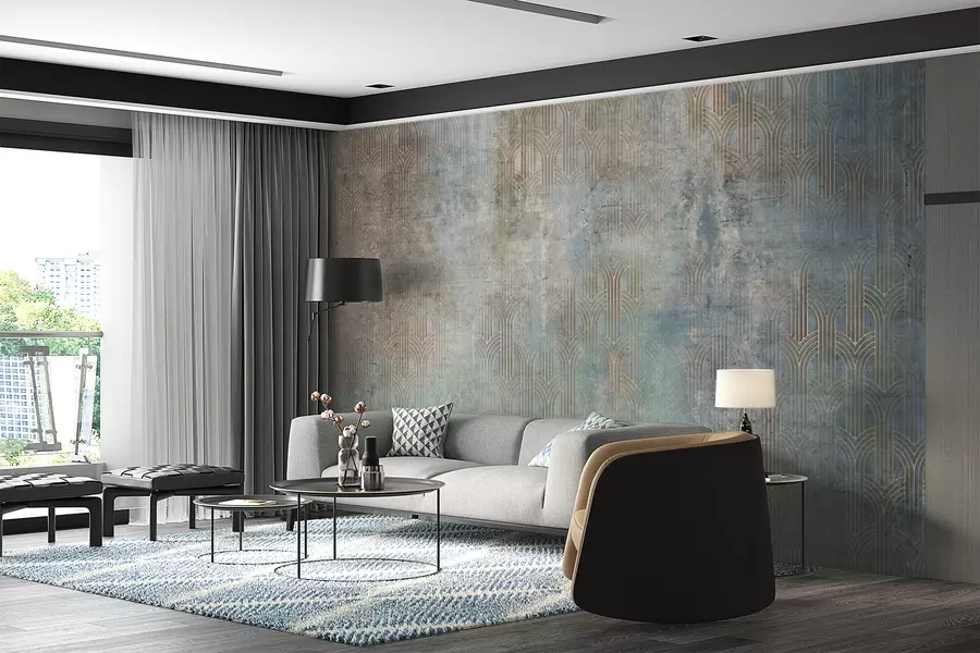 fotószőnyeg Íves minta a grunge falon u73973