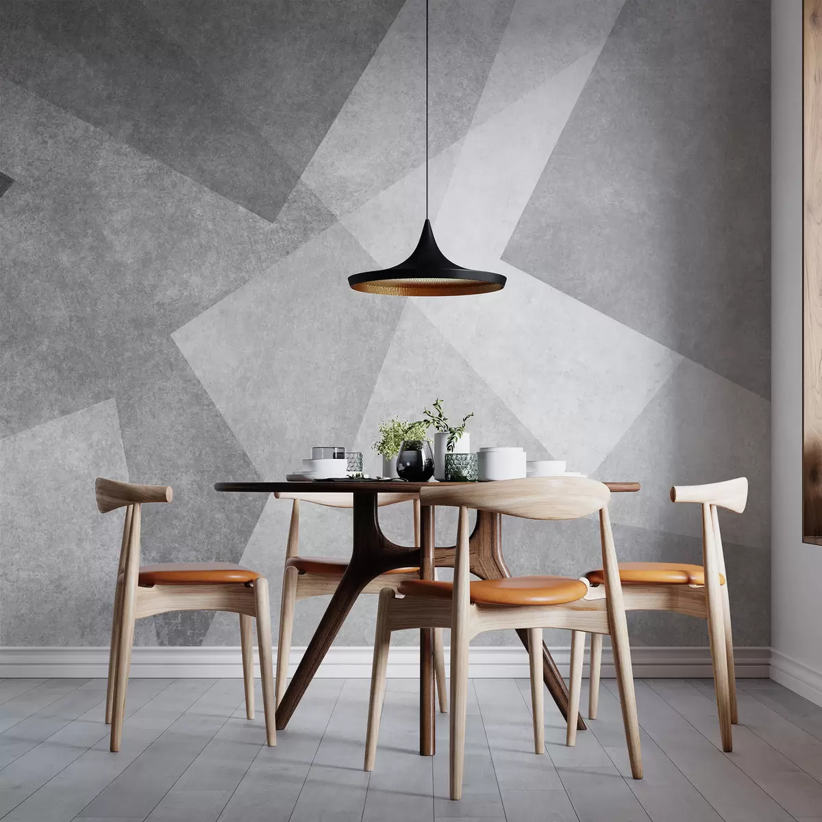 fotószőnyeg A szürke geometriai absztrakciója u74057