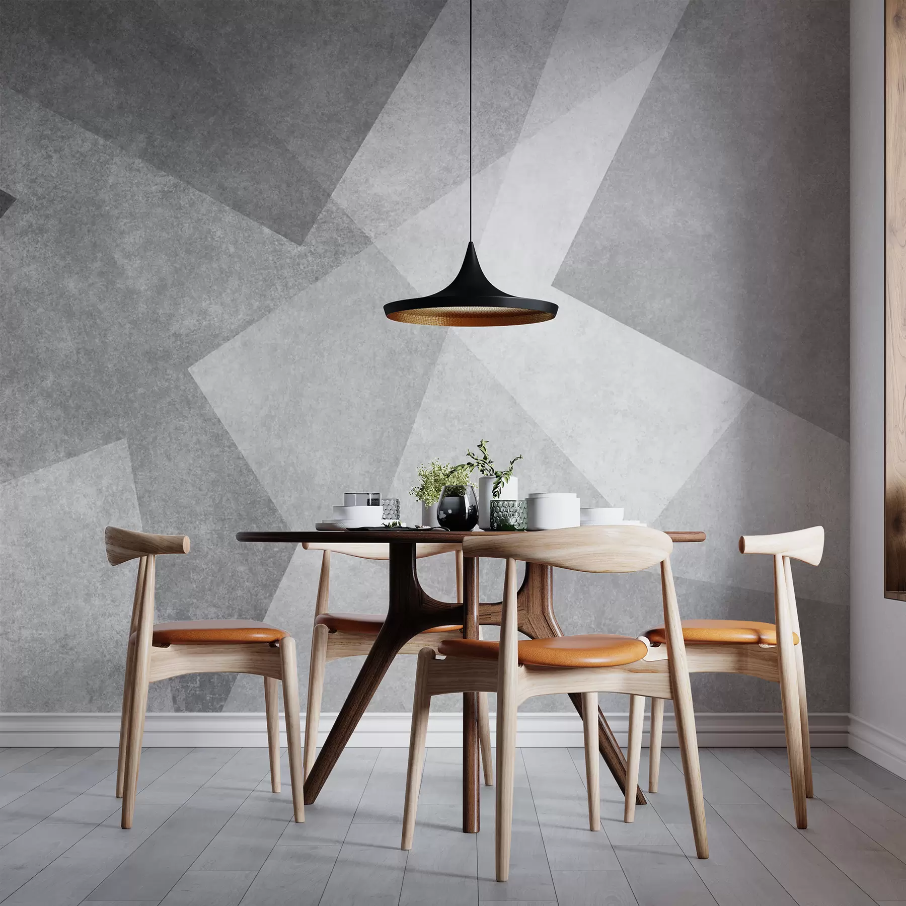 fotószőnyeg A szürke geometriai absztrakciója u74057