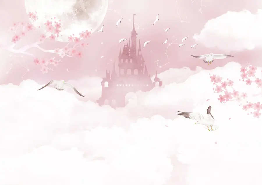 fotószőnyeg Felhő, rózsaszín és művészet u41232