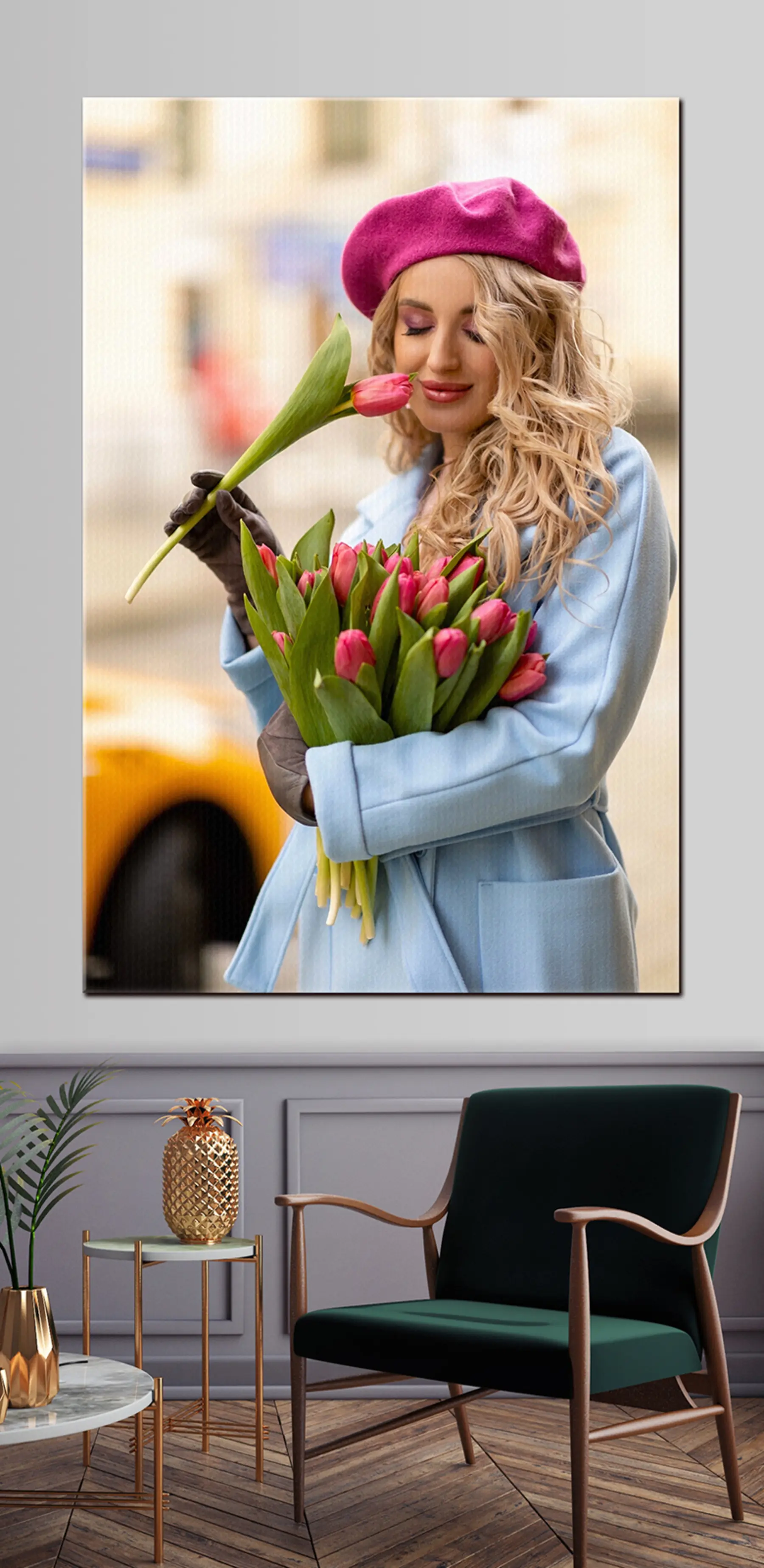 fotótapéta Arc, virág és felsőruházat s33117