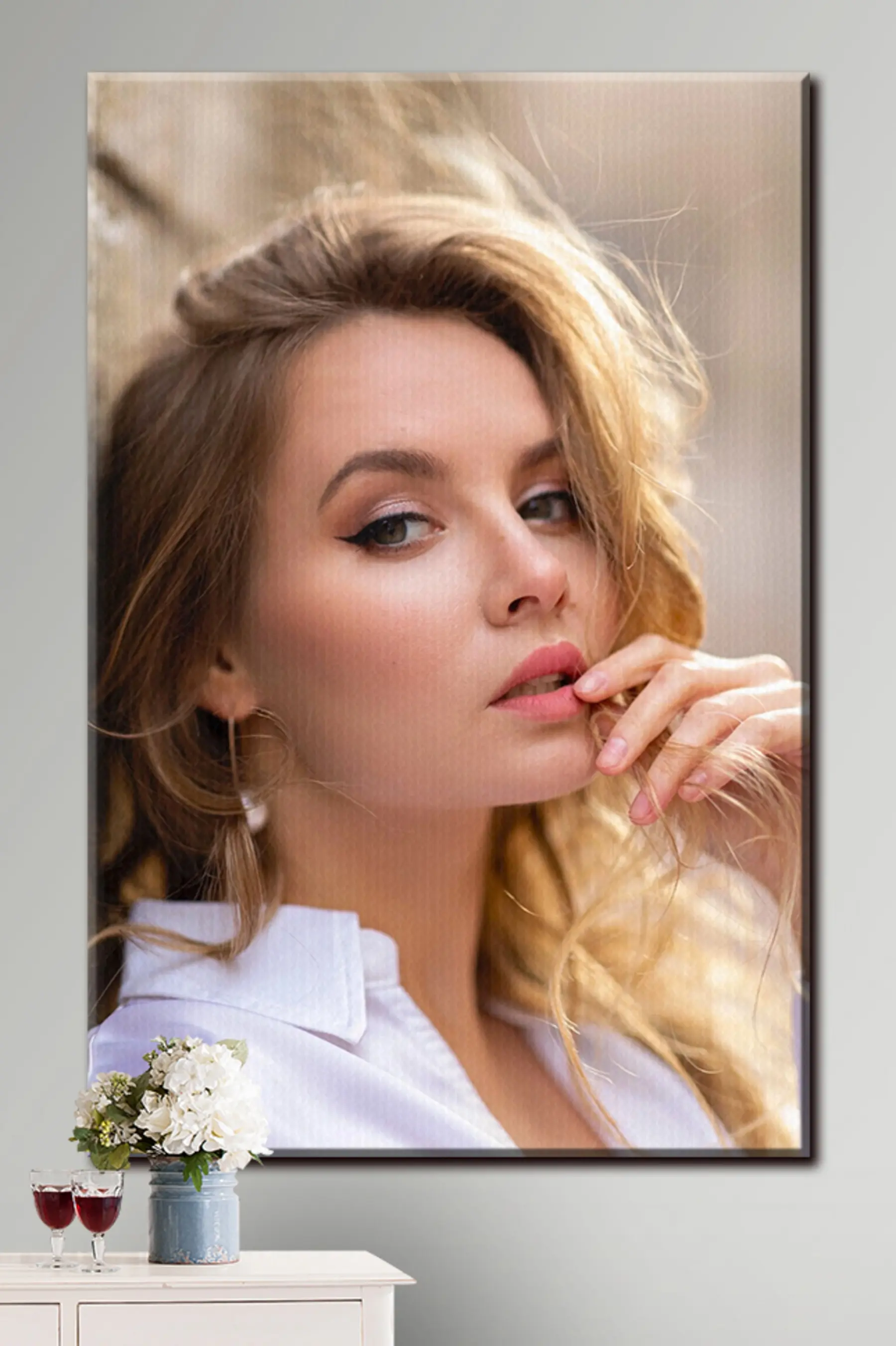 fotótapéta Haj, arc és ajak s33139