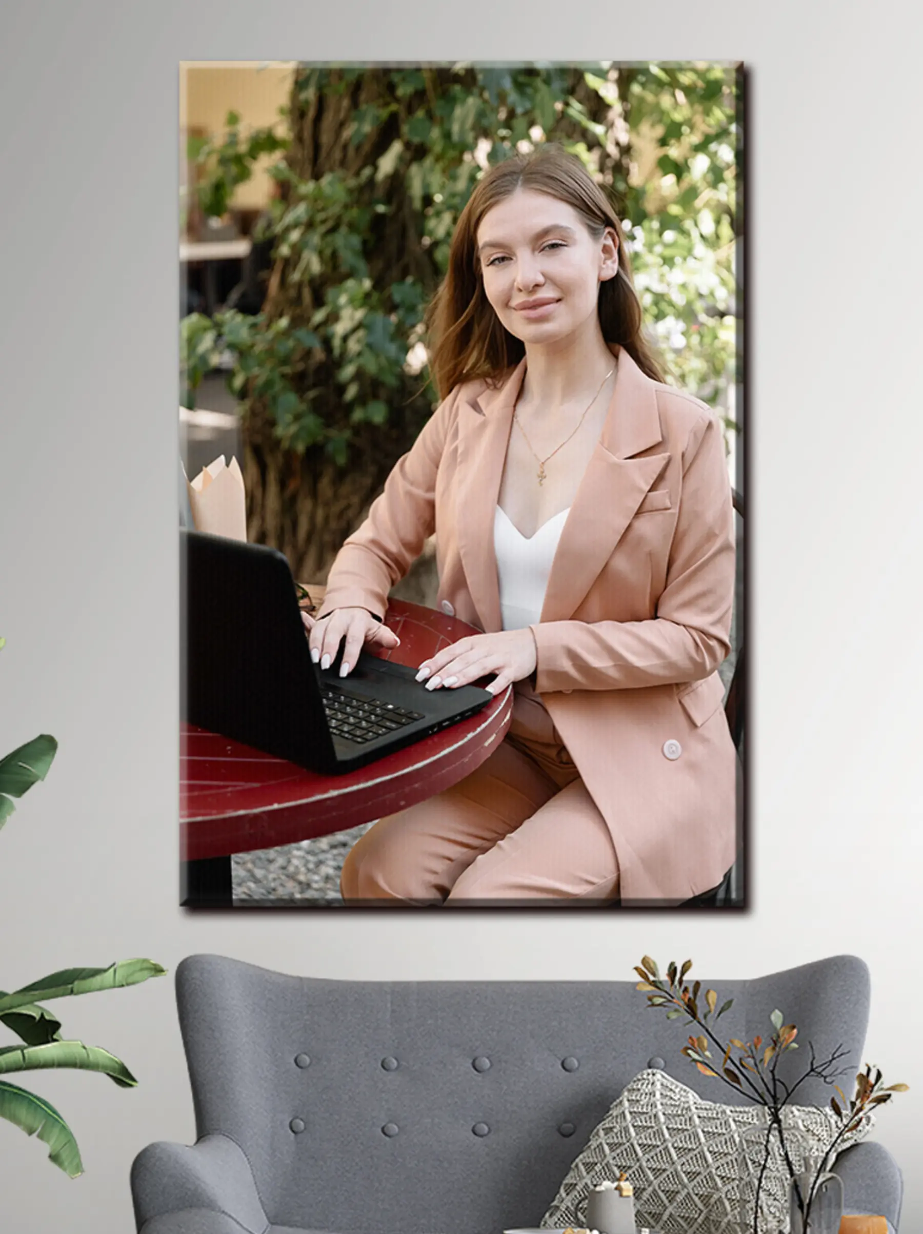 fotótapéta Laptop, számítógép és mosoly s33180