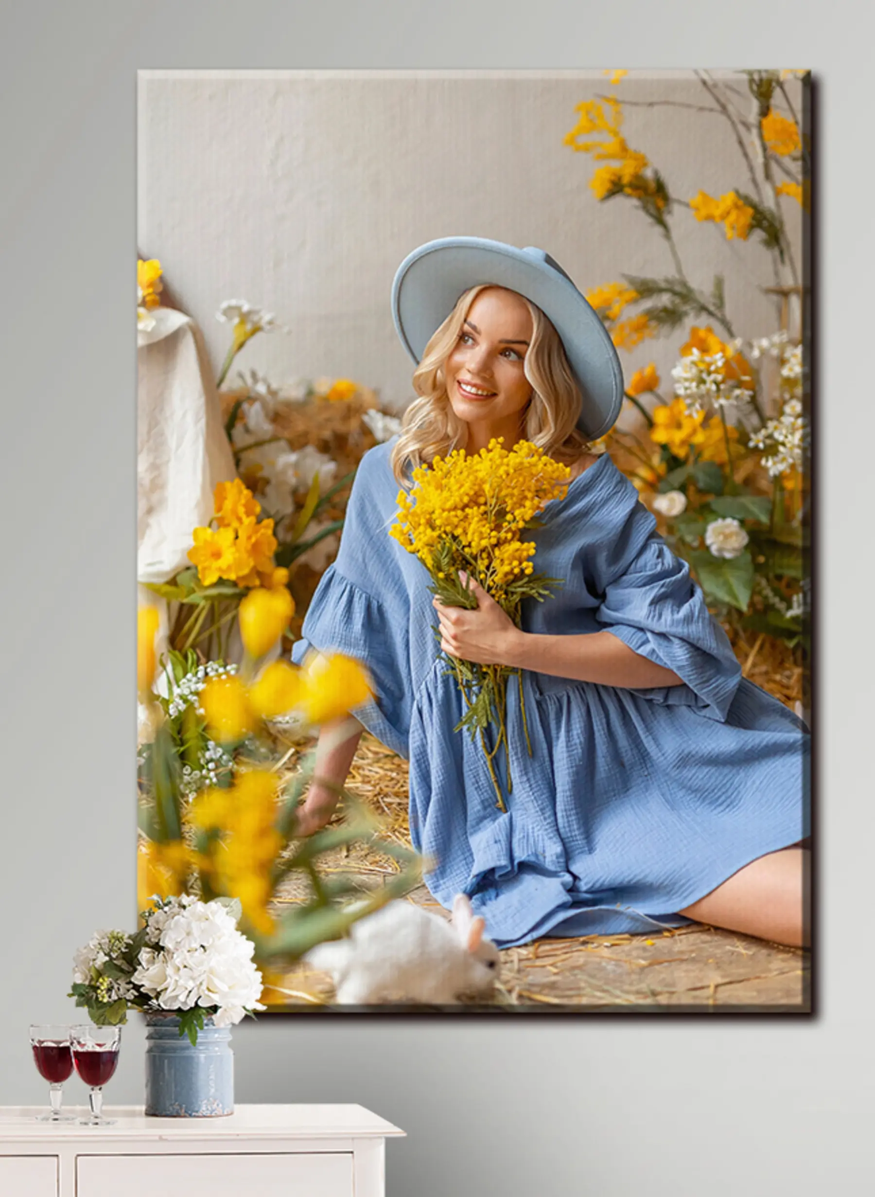 fotótapéta Növény, mosoly és virág s33281