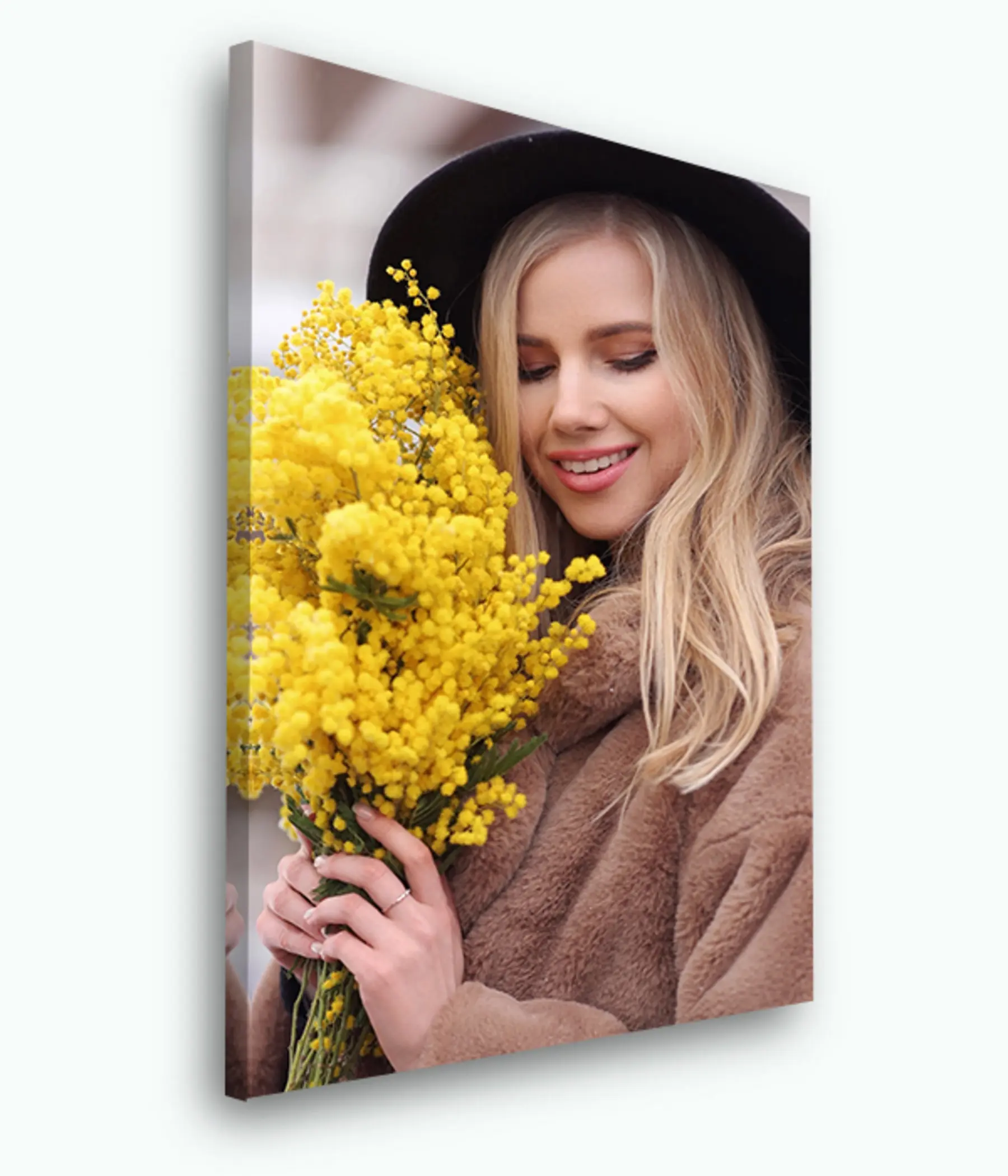 fotótapéta Mosoly, virág és felsőruházat s33284