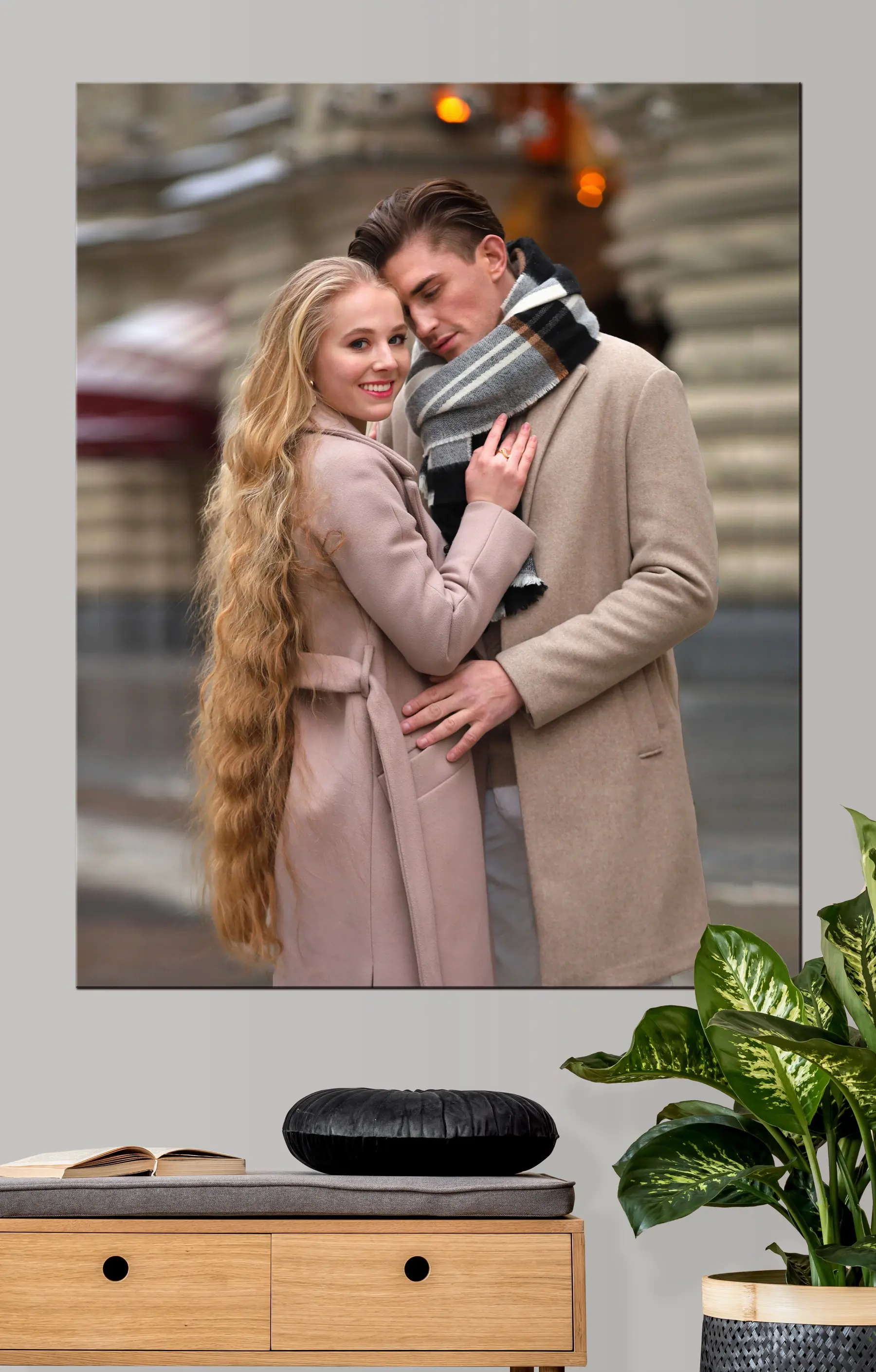 fotótapéta Mosoly, váll és kabát s33325