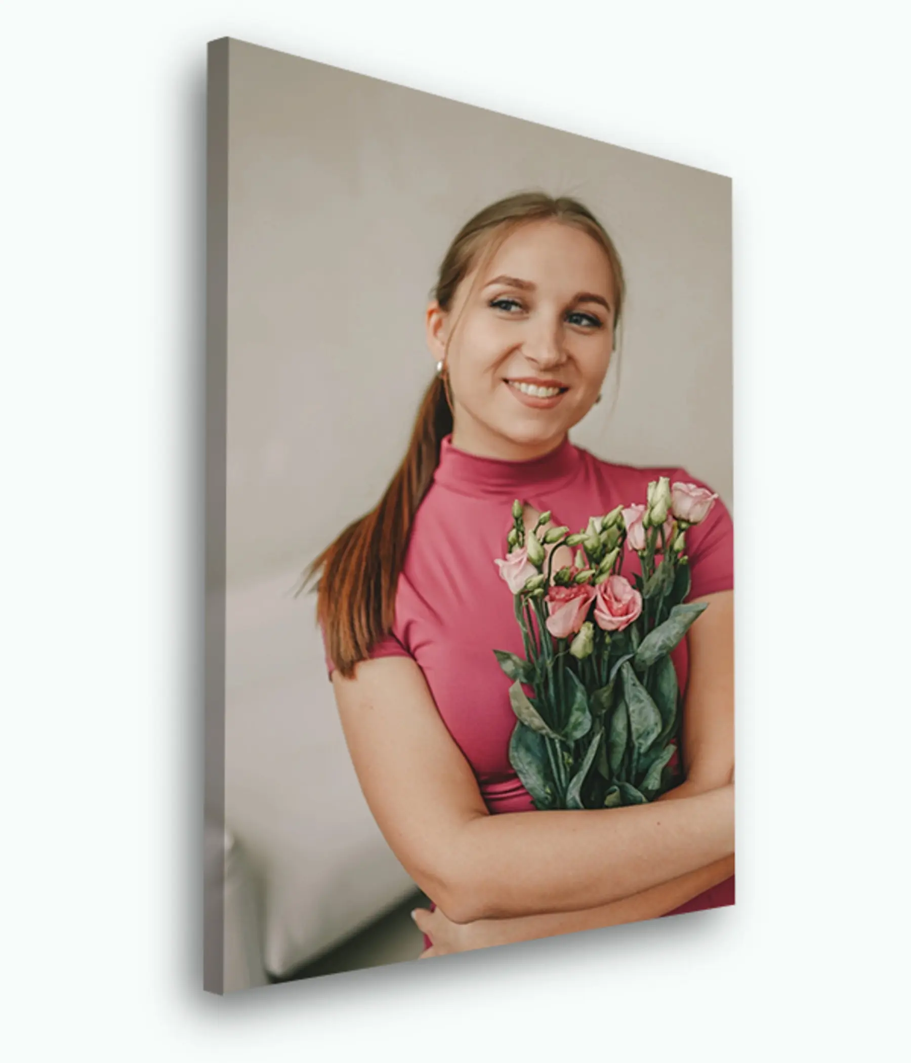 fotótapéta Mosoly, növény és váll s33447