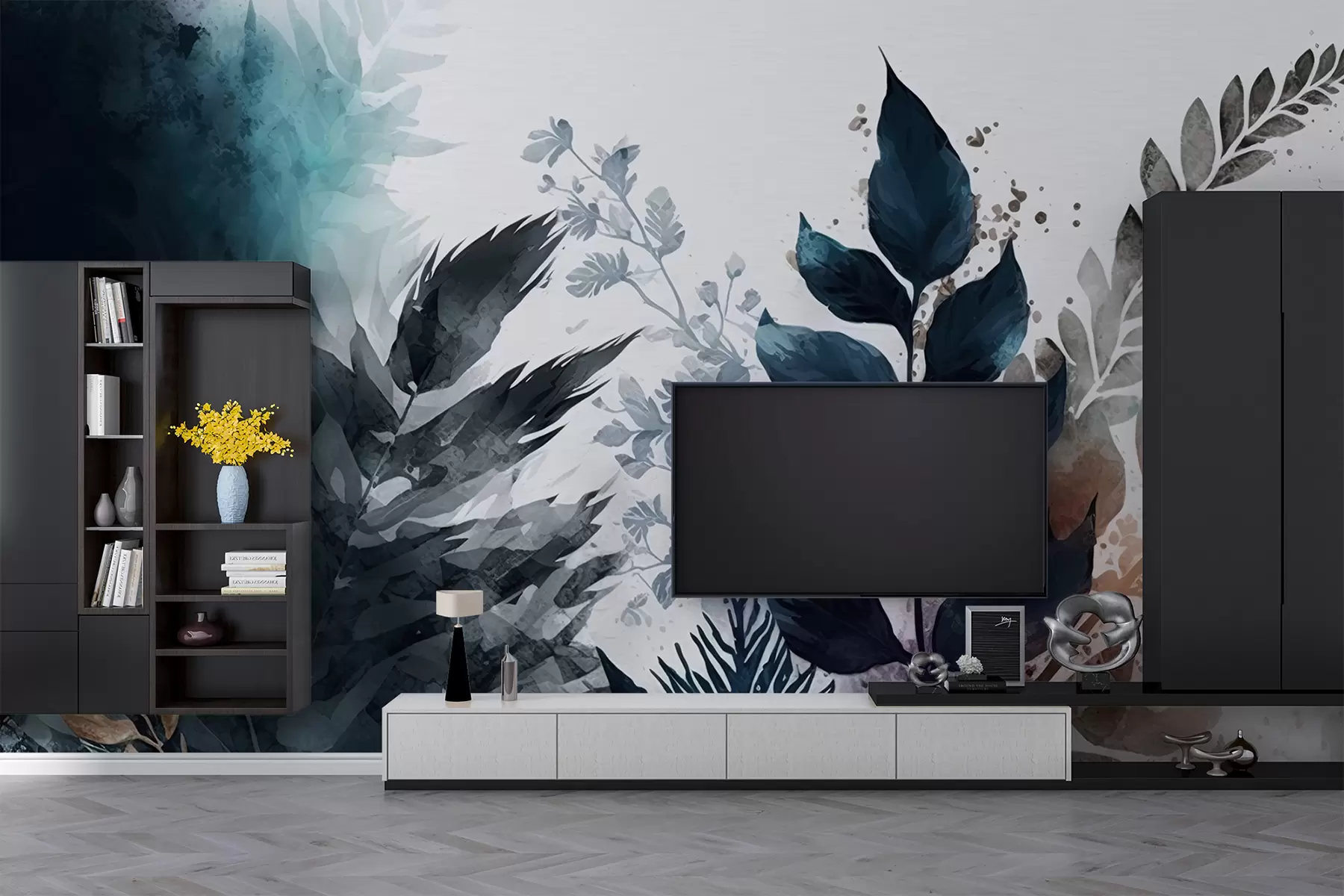 fotószőnyeg Akvarell levelek u75436