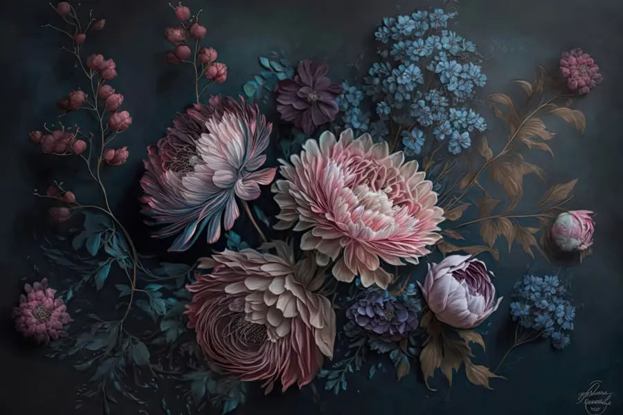 fotószőnyeg Éjszakai őszirózsa u75407