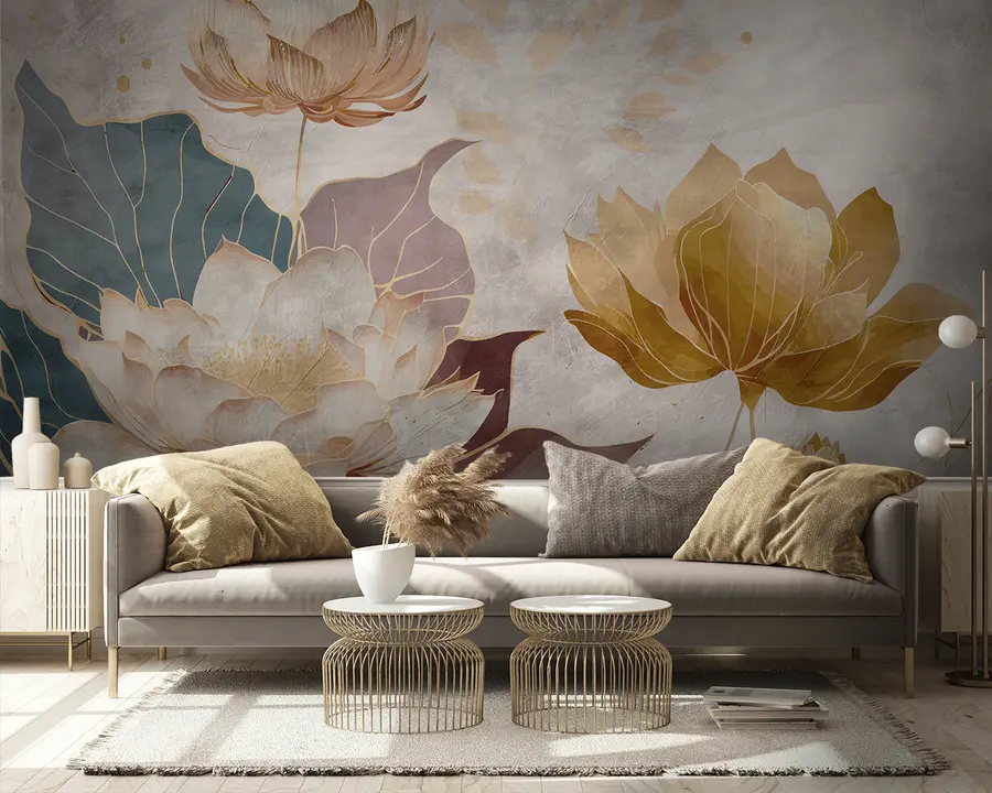 fotószőnyeg Gyönyörű nagy virágok u95418