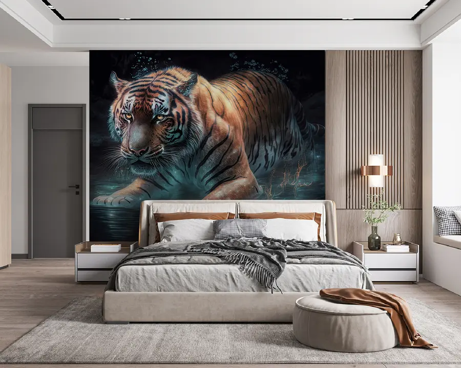 fotószőnyeg gyönyörű tigris u95622