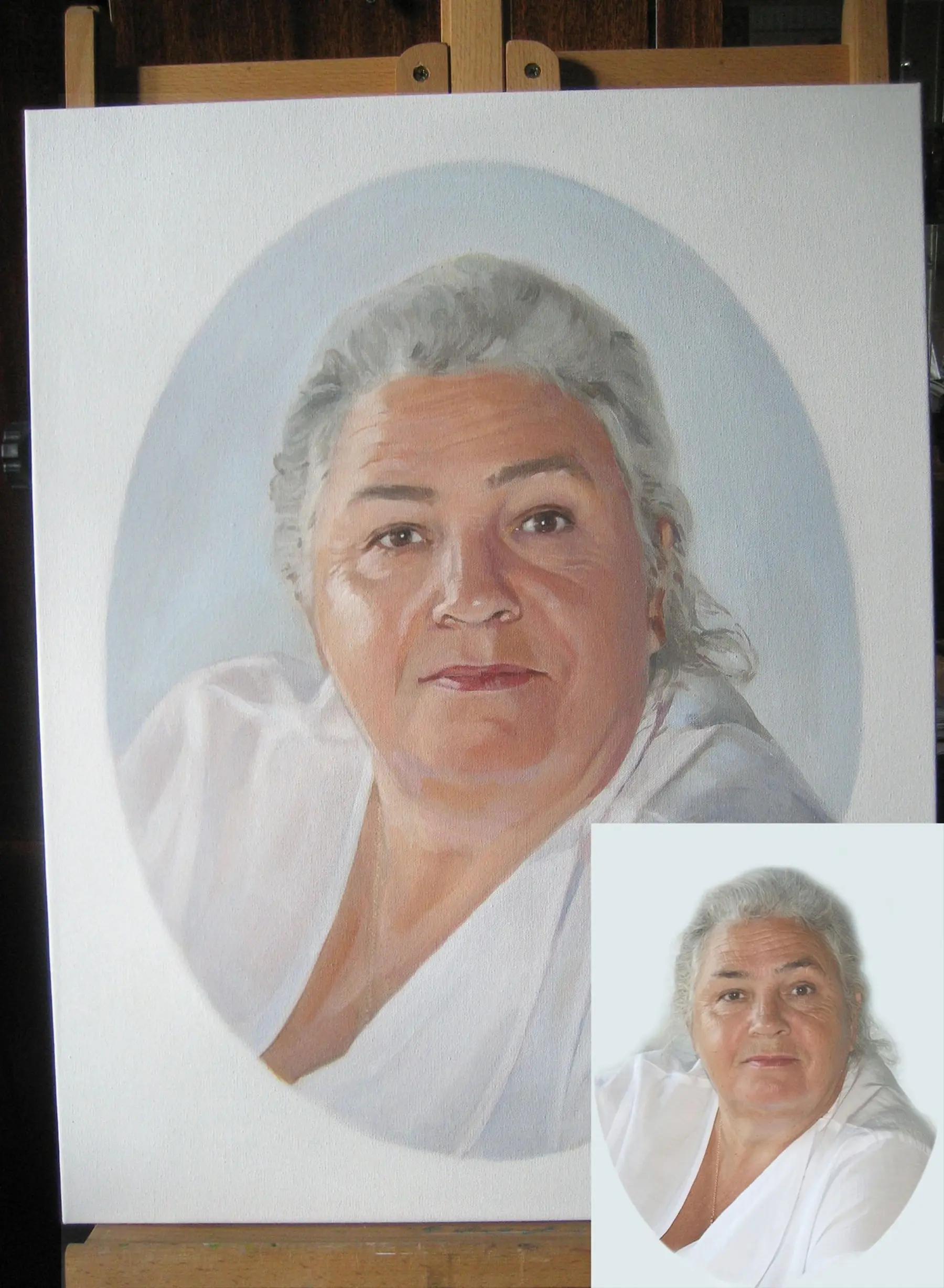 fotótapéta Portré készítése akvarellel fényképről s34635