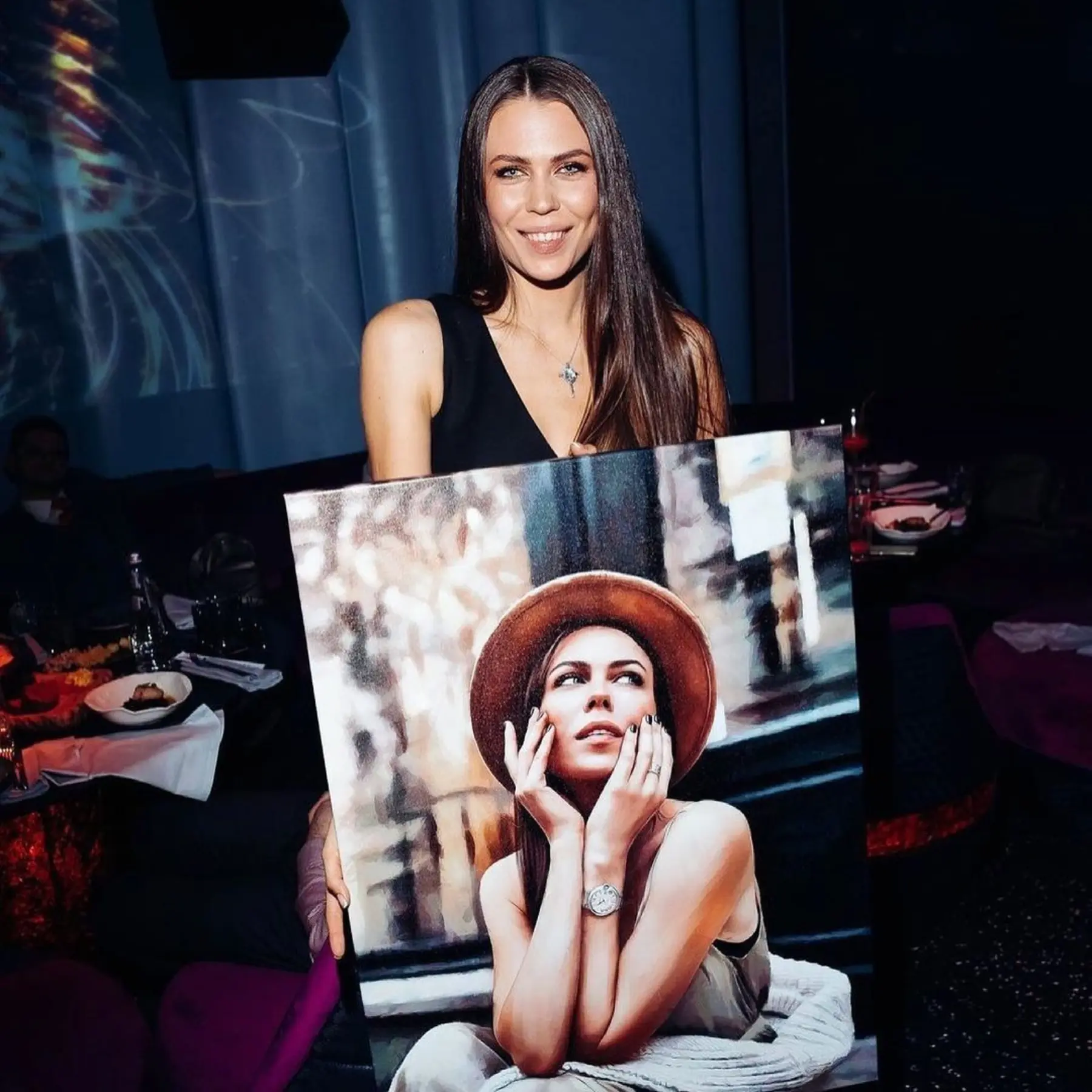 fotótapéta Esküvői ajándék portré akvarellel s34676