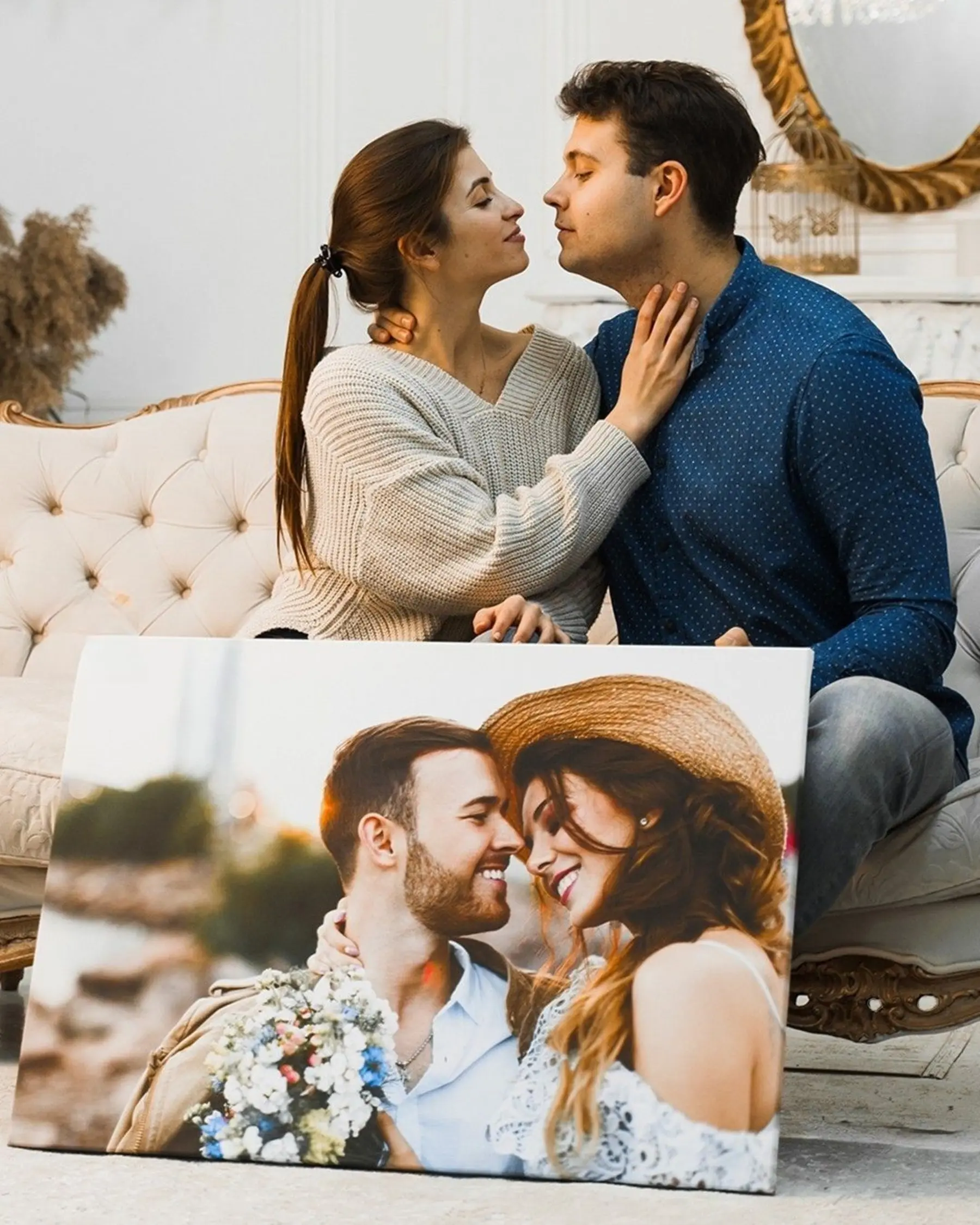 fotótapéta Ajándék esküvői portré akvarellben s34696