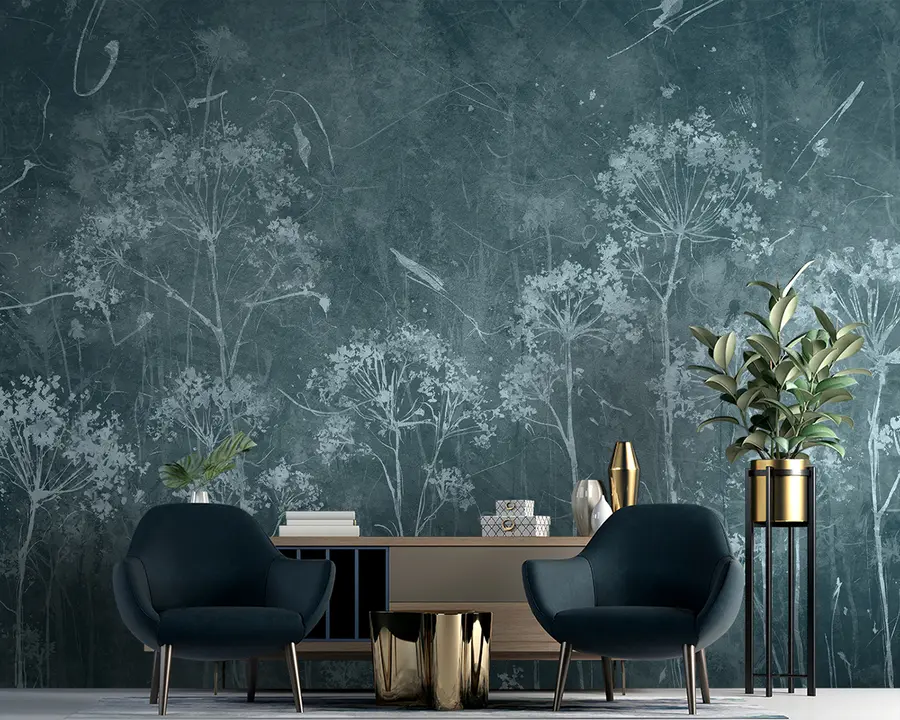 fotószőnyeg Vadvirágok grunge stílusban u96551