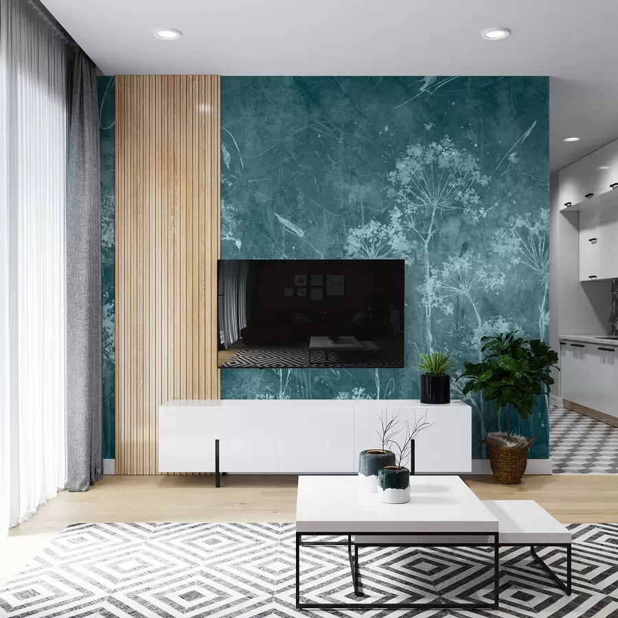 fotószőnyeg Vadvirágok grunge stílusban u96551