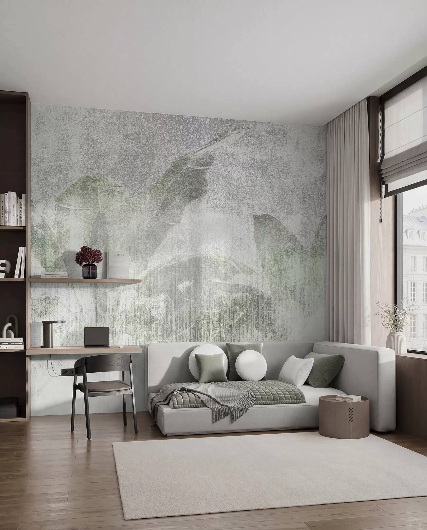 fotószőnyeg Trópusi pálmafák loft stílusban u97030