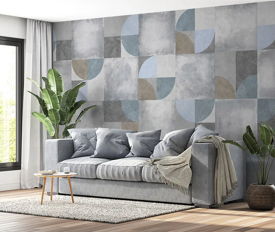 fotószőnyeg Absztrakt geometrikus minta cement textúra háttérrel u97268