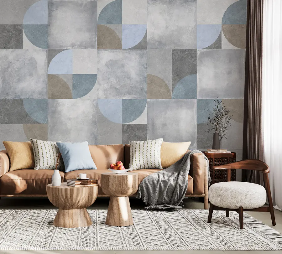 fotószőnyeg Absztrakt geometrikus minta cement textúra háttérrel u97268