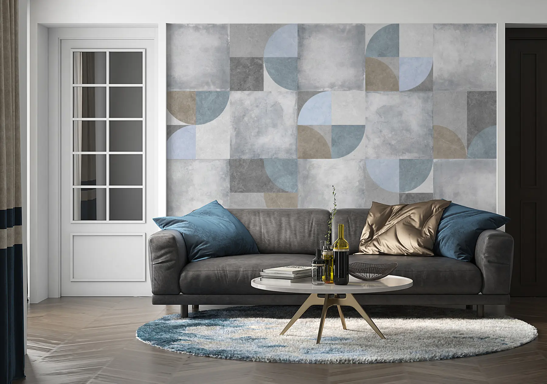 fotószőnyeg Absztrakt geometrikus minta cement textúra háttérrel u97268