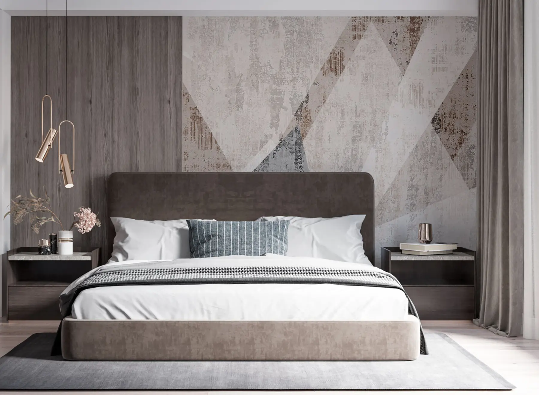 fotószőnyeg Háromszögek modern geometriai formái a grunge loft stílusában u97203