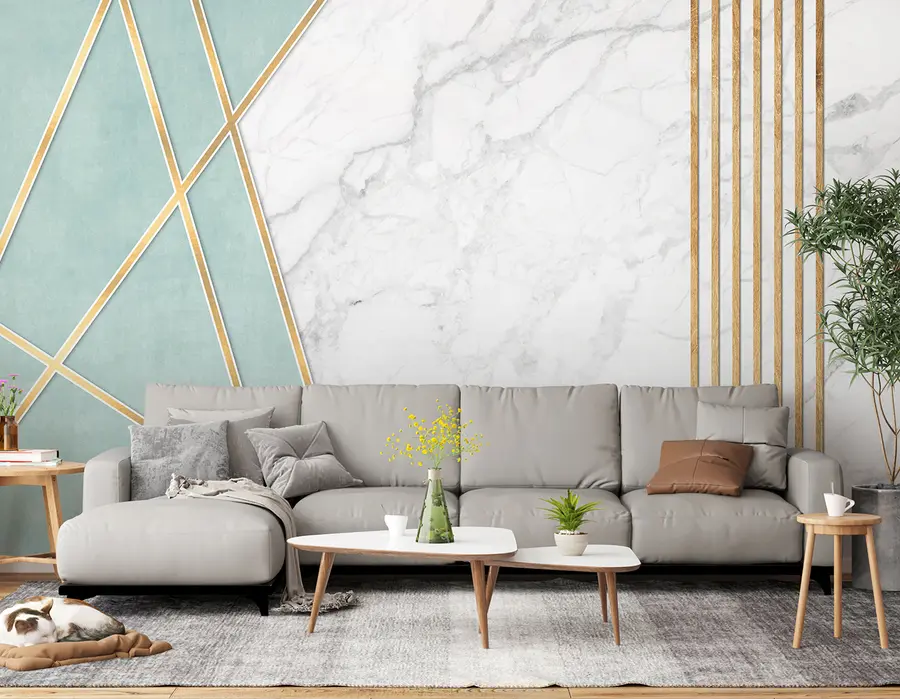 fotószőnyeg Márvány háttér geometriával és vonalakkal u95385