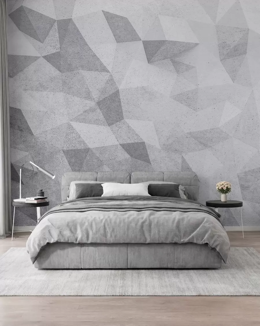fotószőnyeg Absztrakt 3D sokszögek grunge loft u97336