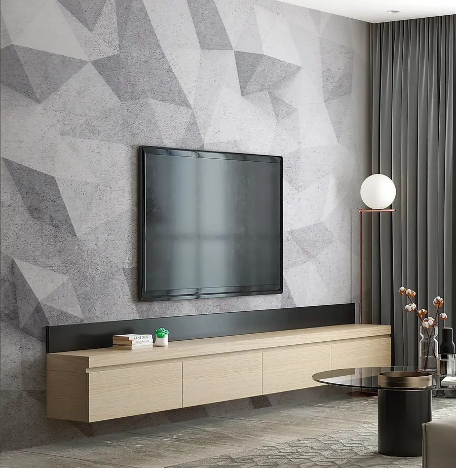 fotószőnyeg Absztrakt 3D sokszögek grunge loft u97336