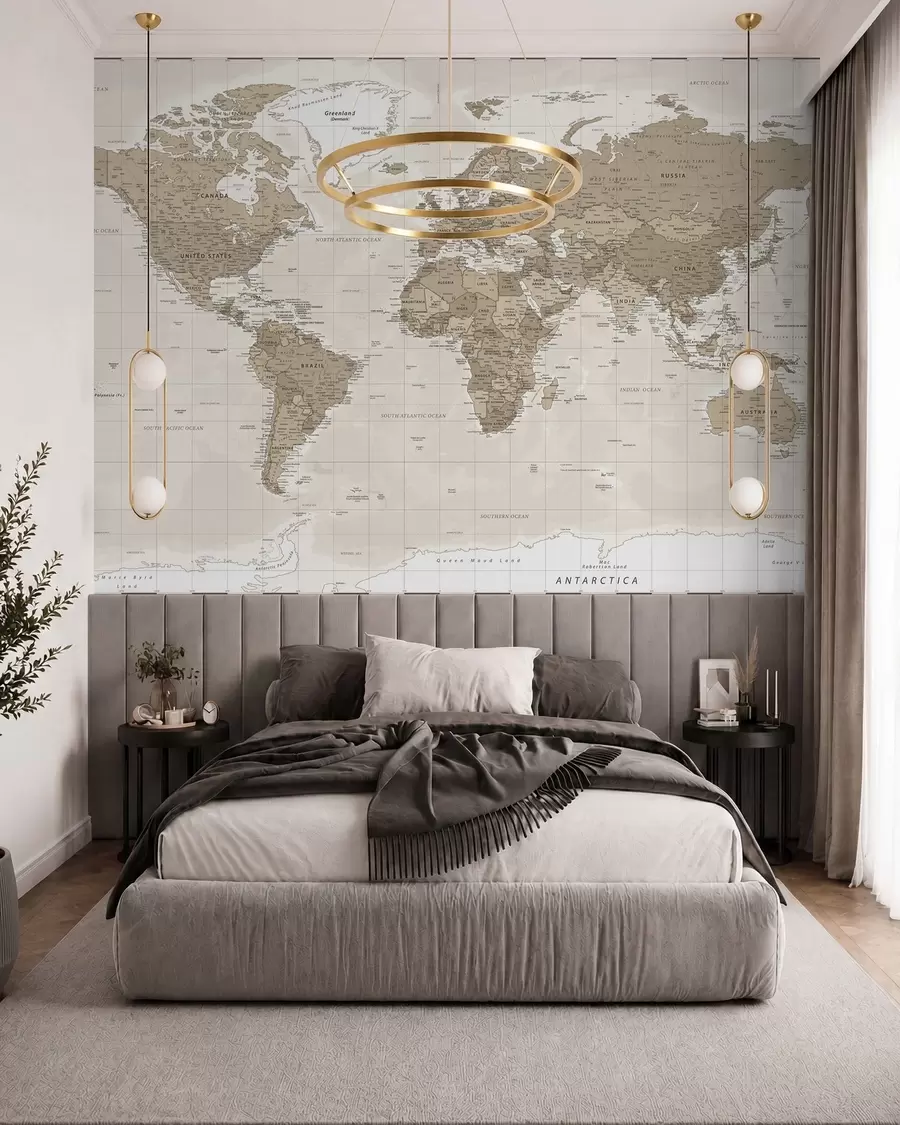 fotószőnyeg Vintage világtérkép loft u97342