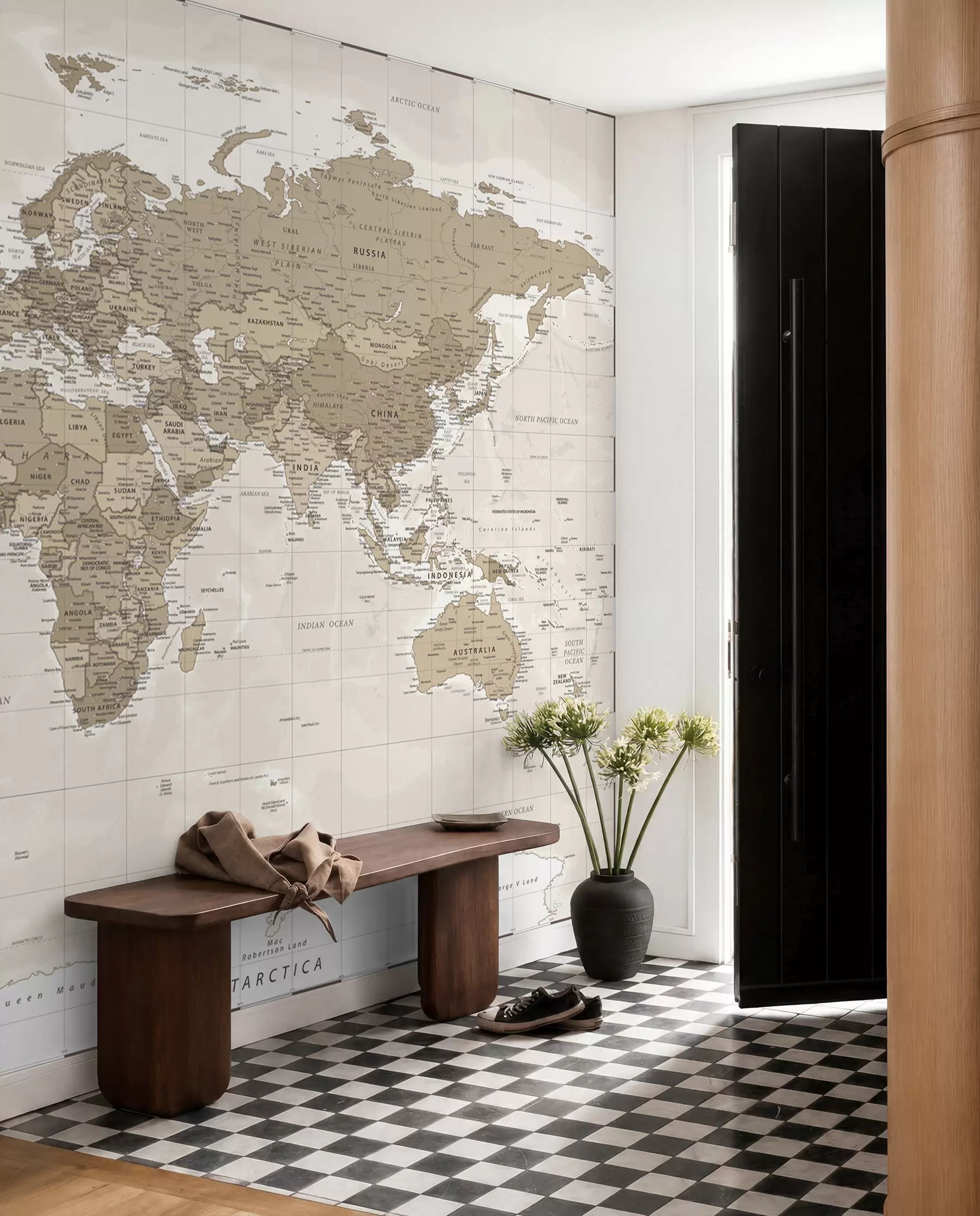 fotószőnyeg Vintage világtérkép loft u97342
