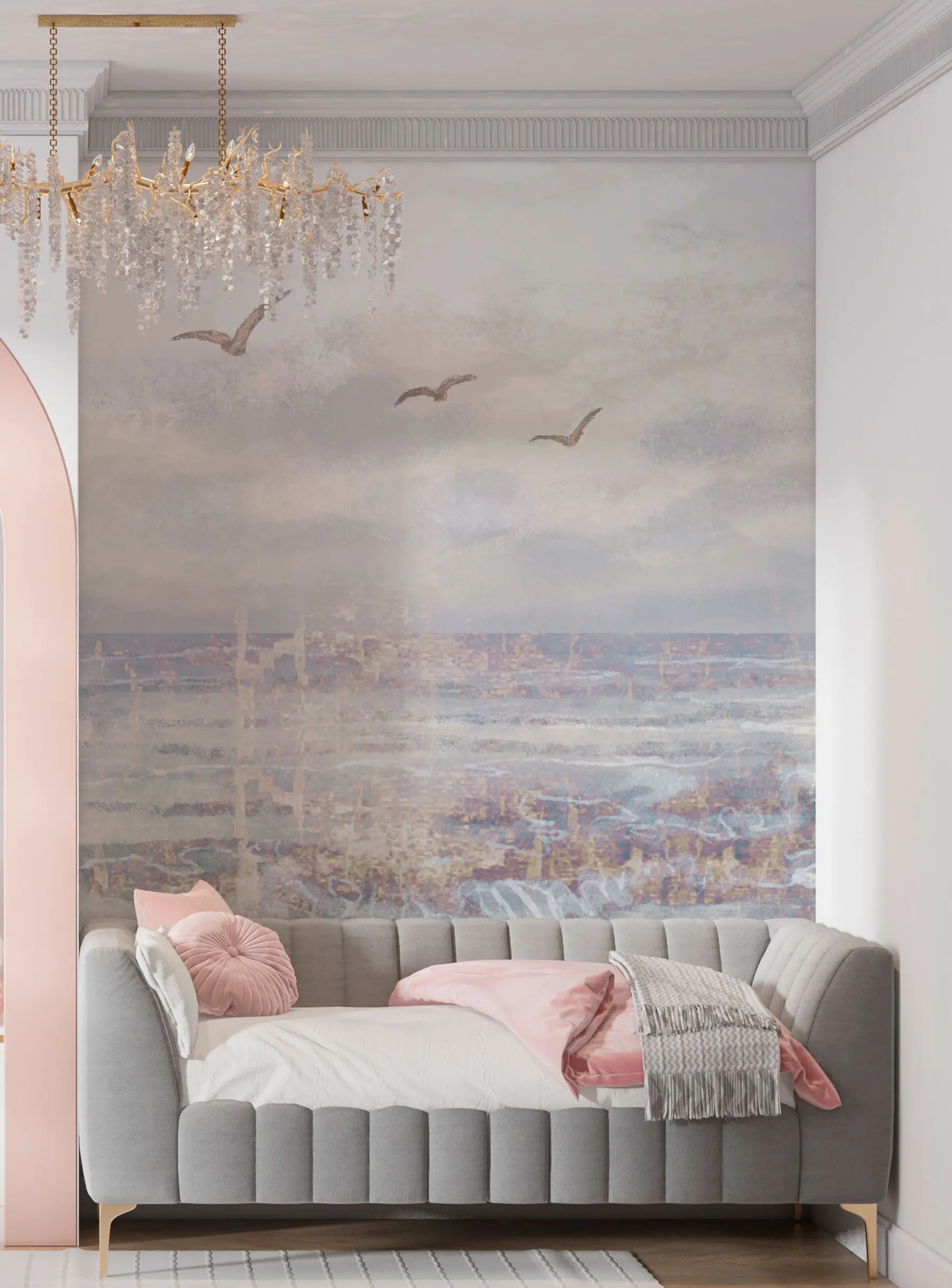fotószőnyeg Sirályok strand és tenger u97456