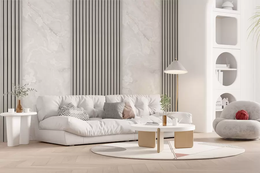 fotószőnyeg Fa lécek márvánnyal u97465