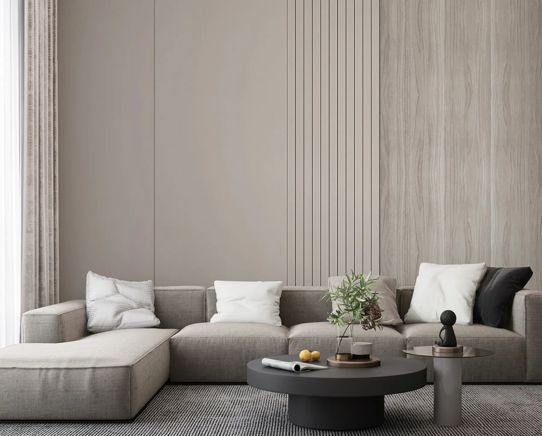 fotószőnyeg Panel fadarabokkal és fával u97549