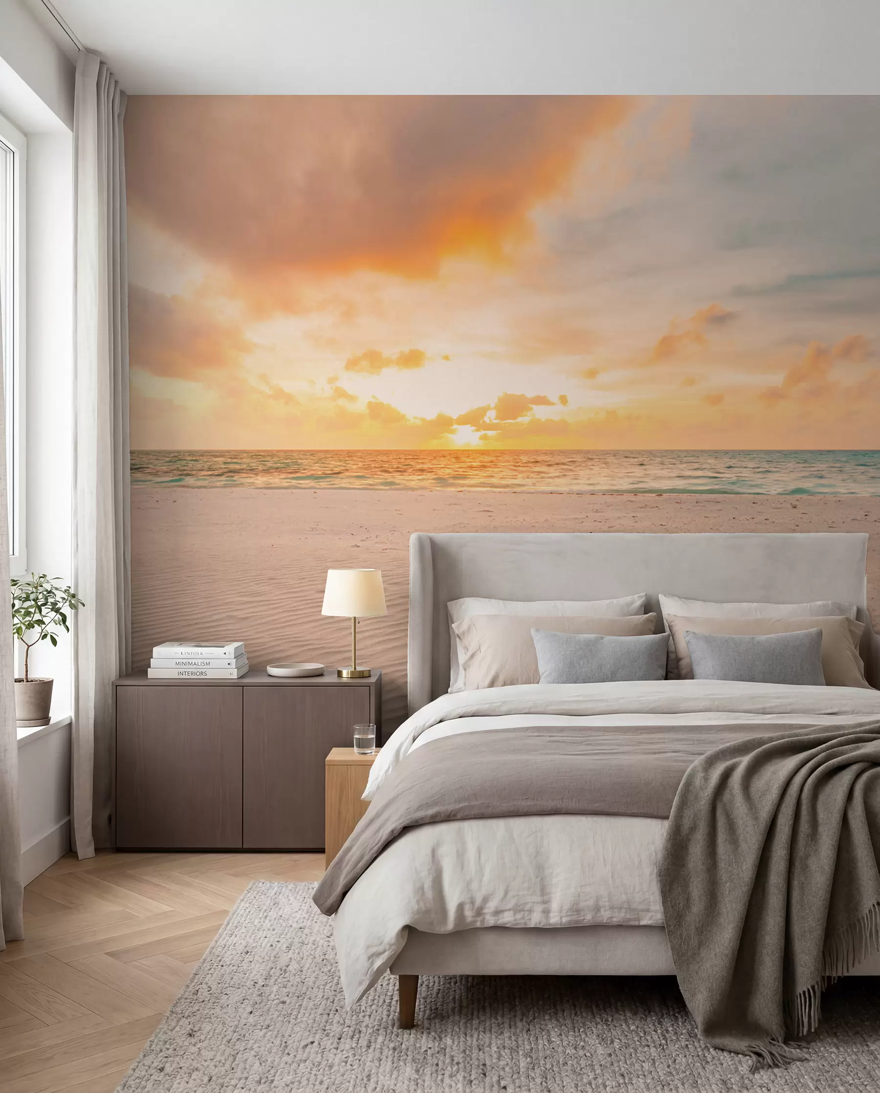 fotószőnyeg Strand fehér homok tenger és hullámok u97894