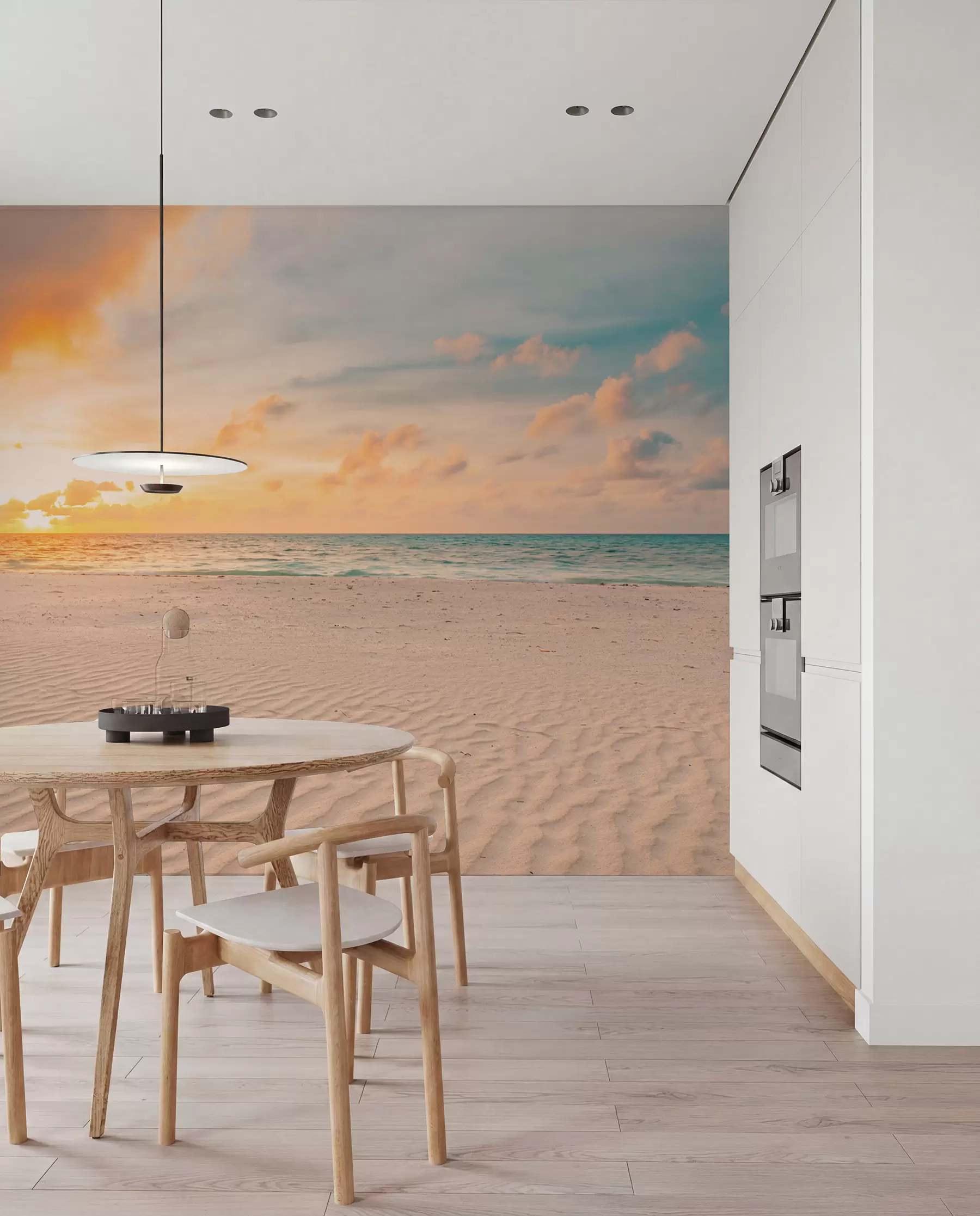 fotószőnyeg Strand fehér homok tenger és hullámok u97894