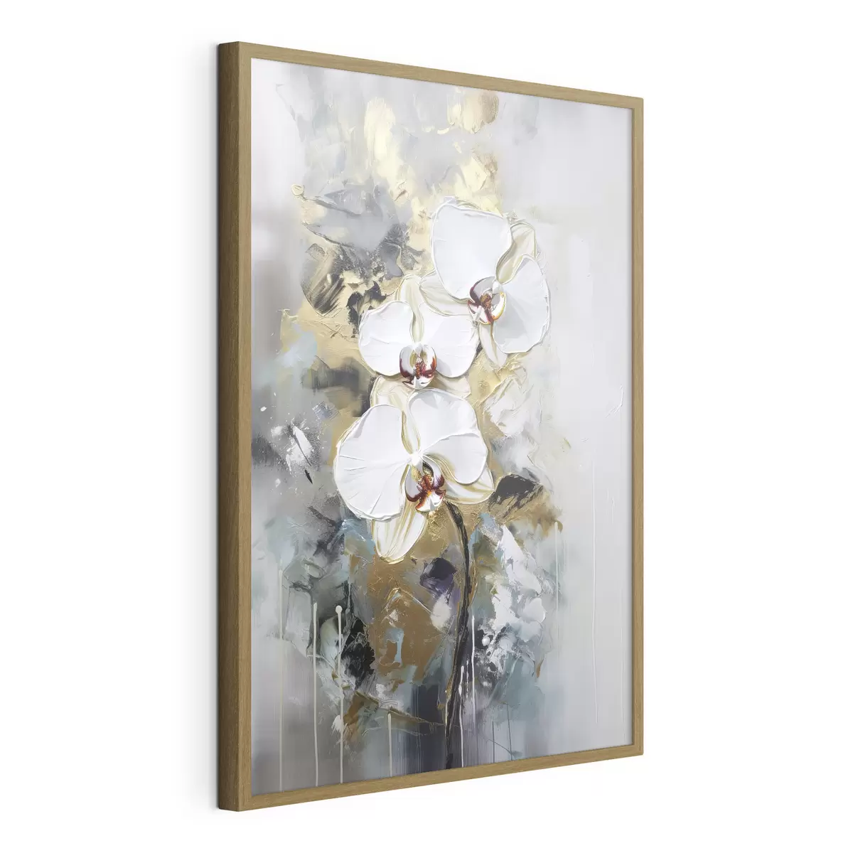 Plakát a sziklán Orchideák hűvös fényben f35904