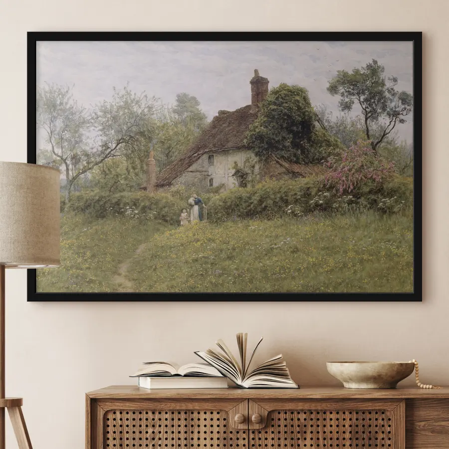 fotószőnyeg Régi házak Pinnerben, írta Helen Allingham f33775