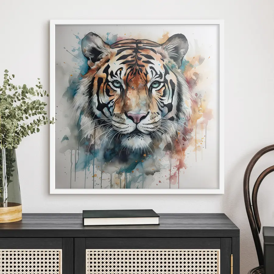 fotószőnyeg Tigris akvarell stílusban f32302
