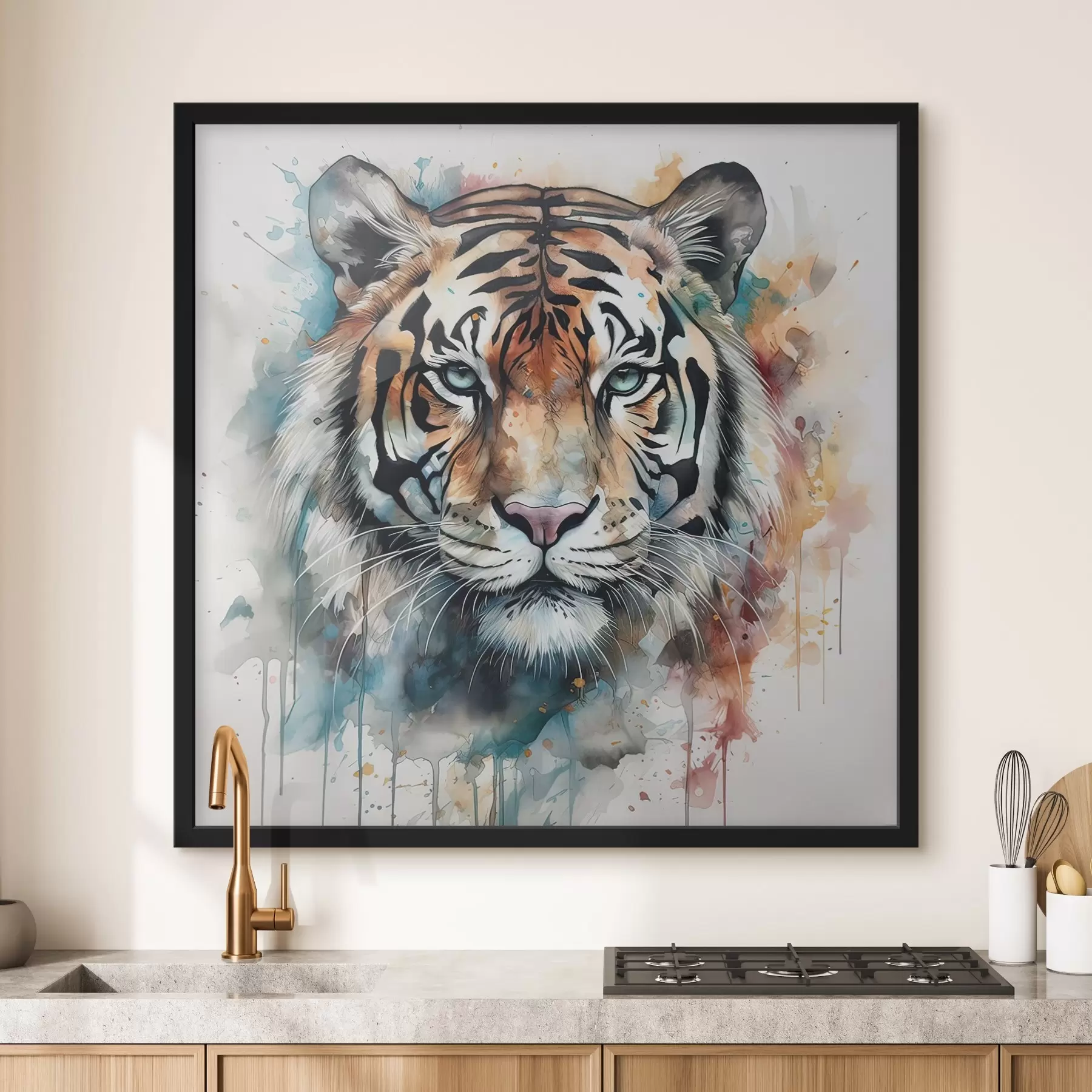 fotótapéta Tigris akvarell stílusban f32302