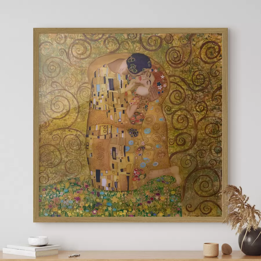fotószőnyeg Egy csók, Gustav Klimt f27031