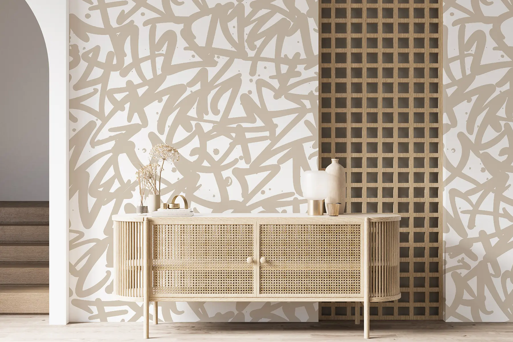 fotószőnyeg Graffiti Emotions: Bézs u99087v1