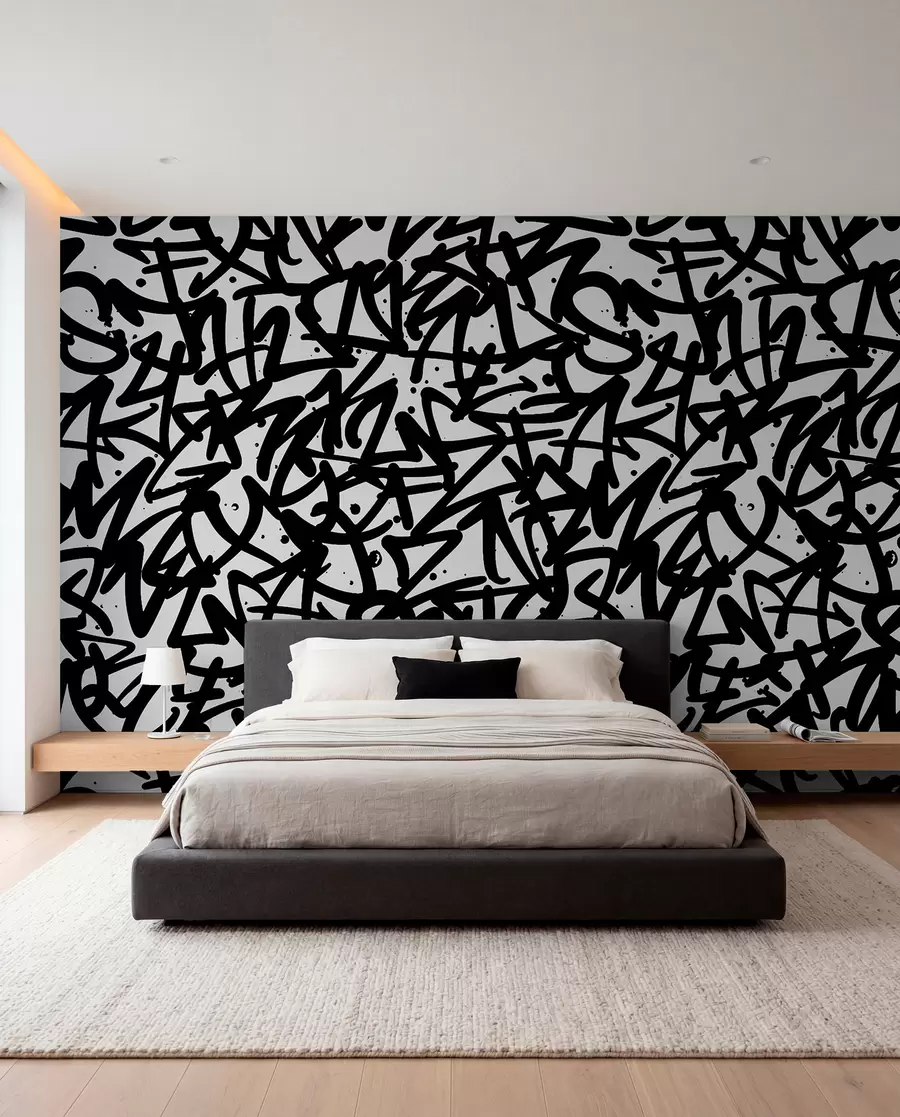 fotószőnyeg Graffiti Emotions: Fekete u99087v3