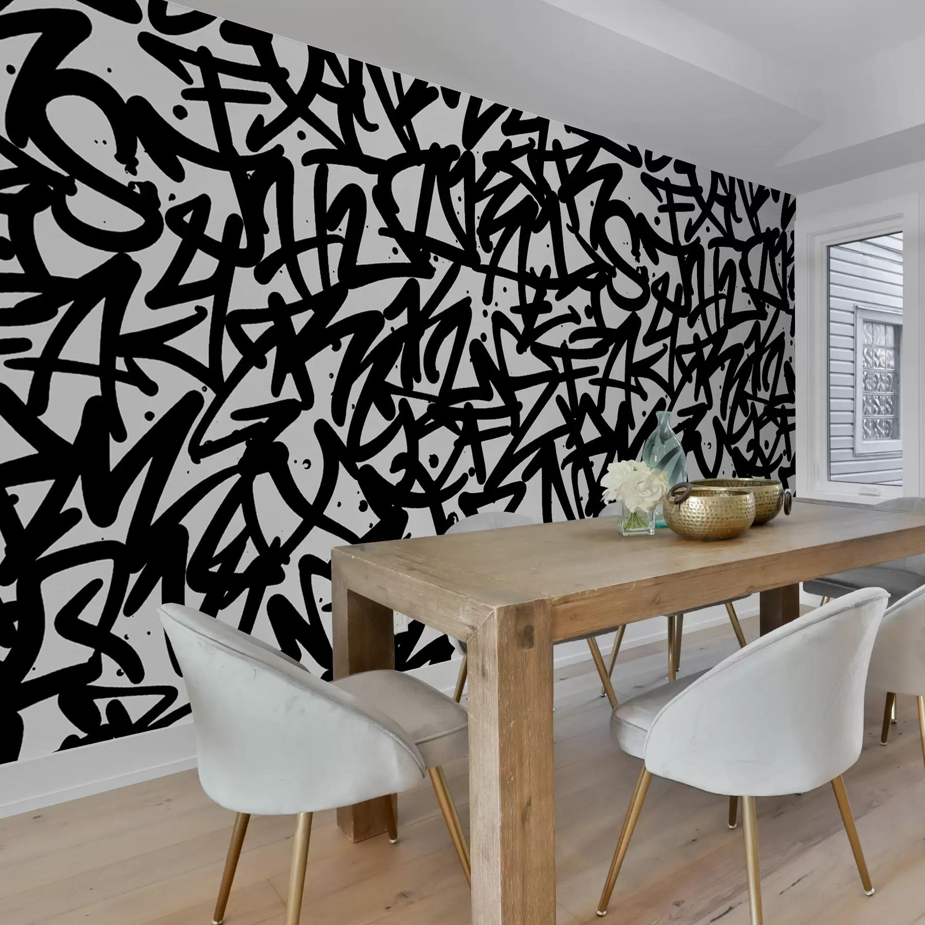 fotószőnyeg Graffiti Emotions: Fekete u99087v3