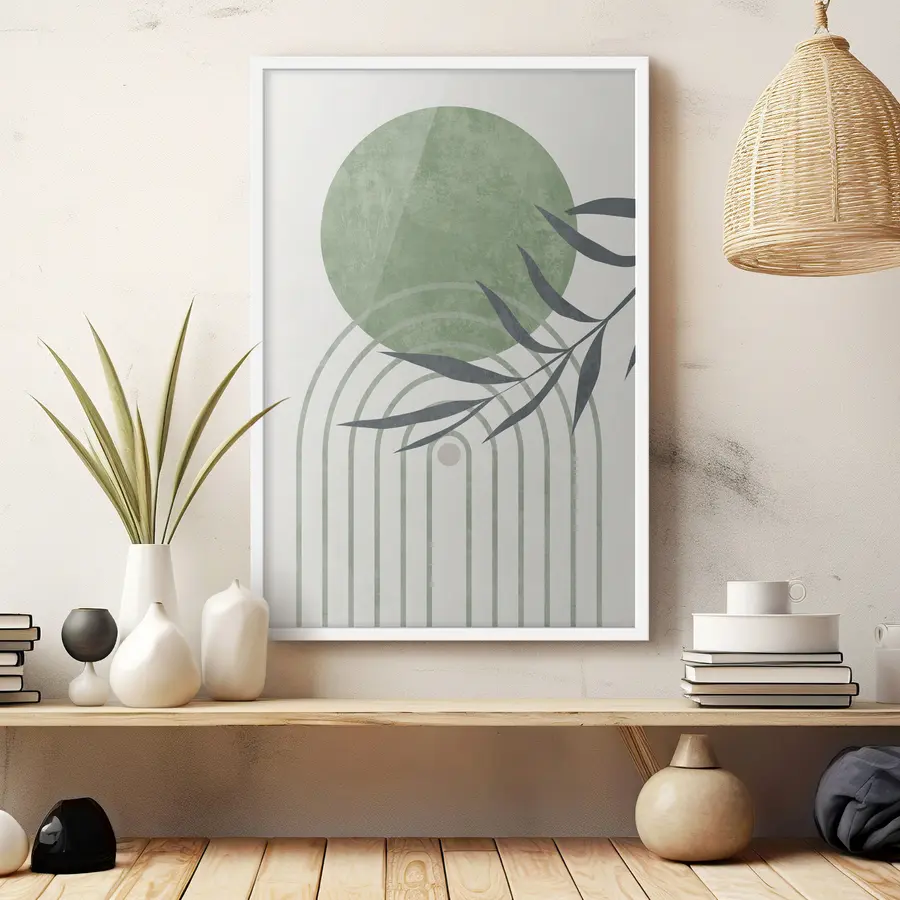 fotószőnyeg Az ívvonal és a kör absztrakt geometriája egy modern trend f36421