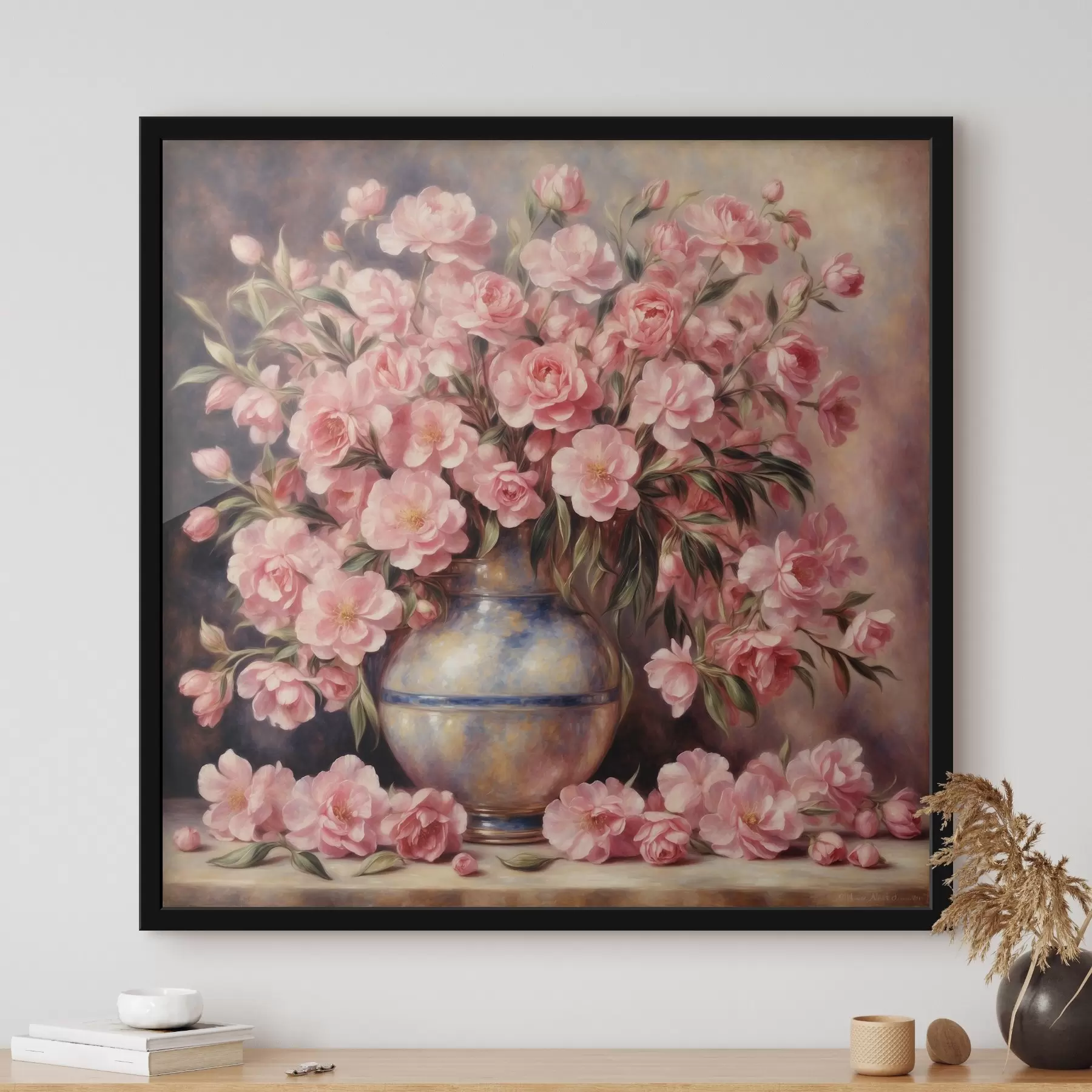 fotószőnyeg Rózsaszín csokor Auguste Renoir stílusában. f37438