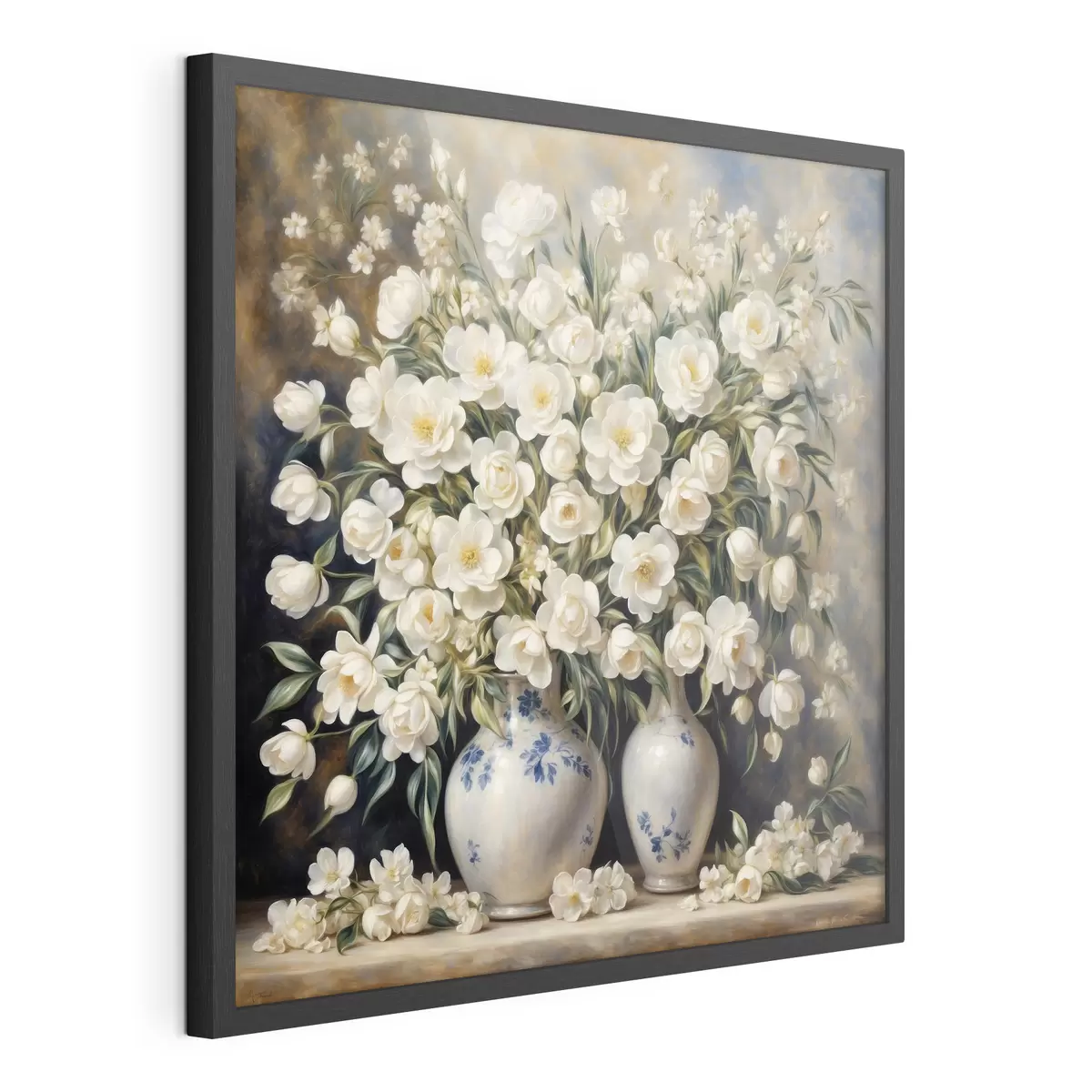 Plakát a sziklán Fehér csokor Auguste Renoir stílusában f37440