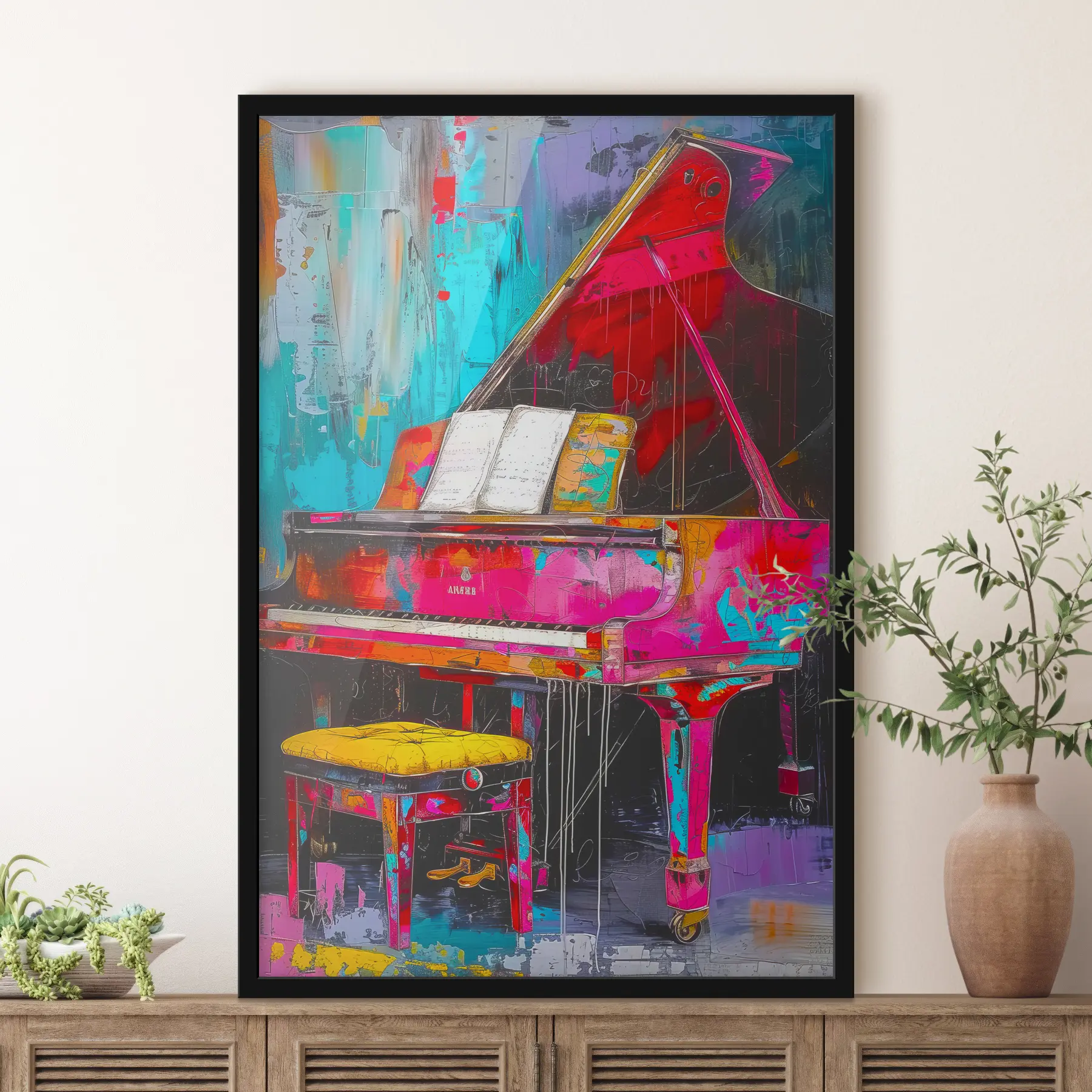 fotószőnyeg Akvarell zongora f37458